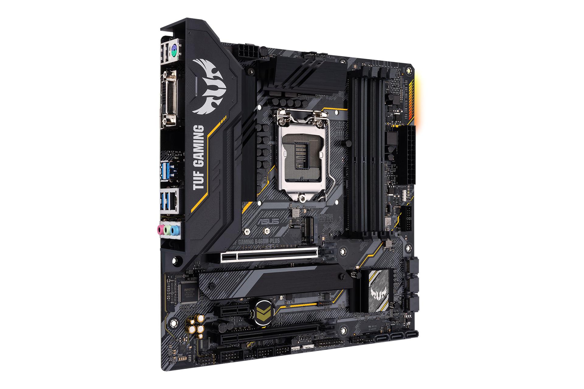 نمای سمت چپ مادربرد ایسوس ASUS TUF GAMING B460M-PLUS