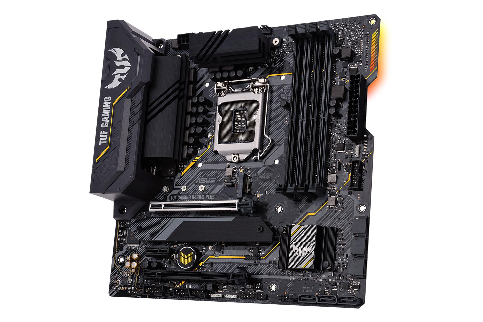 نمای سمت راست مادربرد ایسوس ASUS TUF GAMING B460M-PLUS