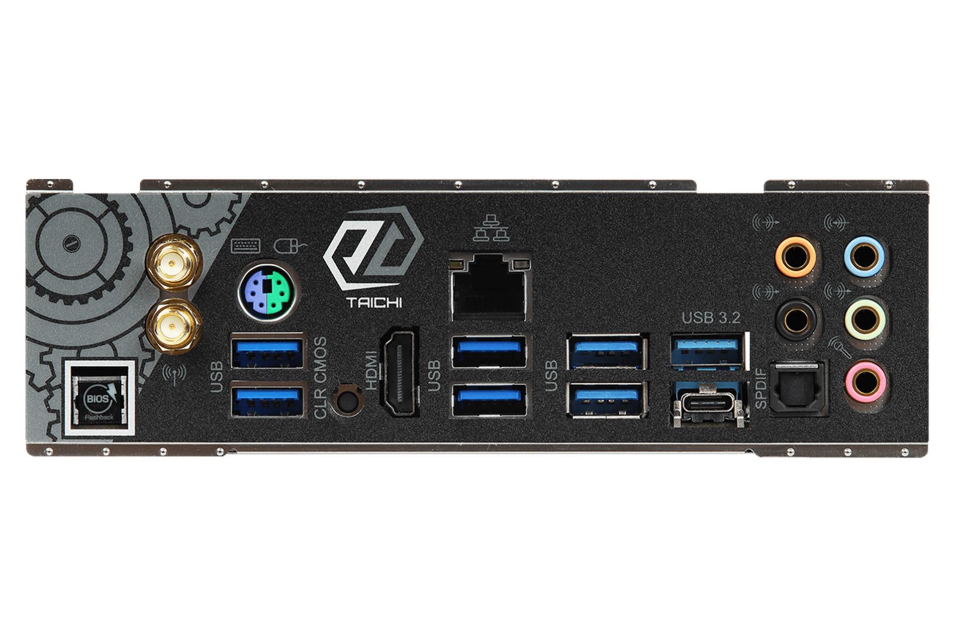 درگاه‌های مادربرد ازراک ASRock X570 Taichi