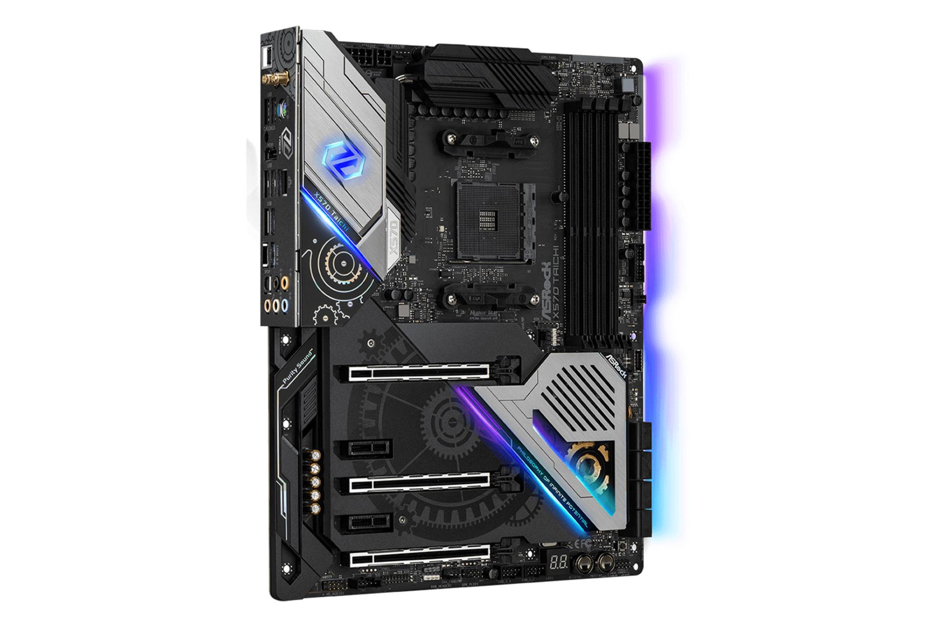 نمای کناری مادربرد ازراک ASRock X570 Taichi