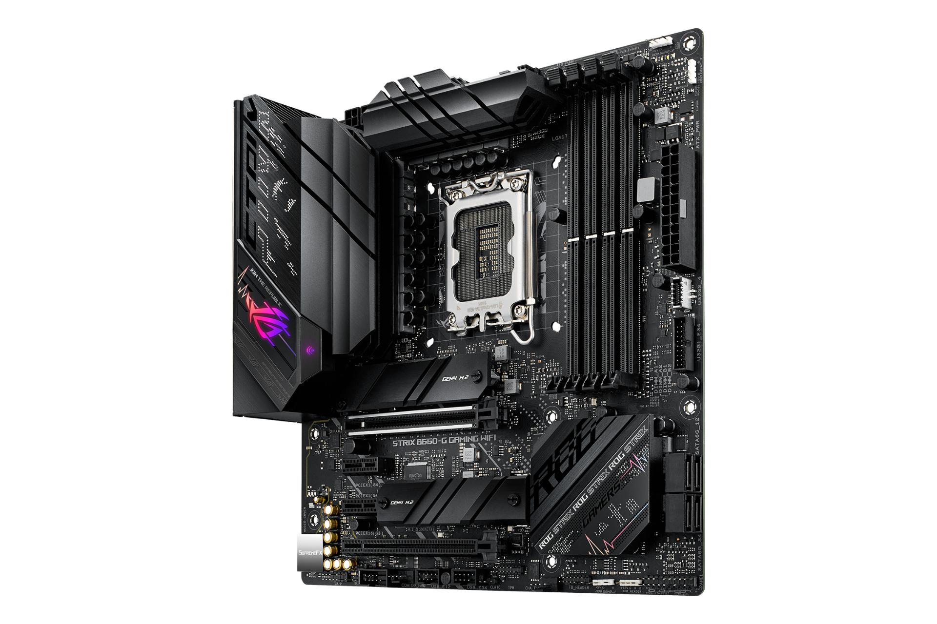 نمای کناری مادربرد ایسوس ASUS ROG STRIX B660-G GAMING WIFI