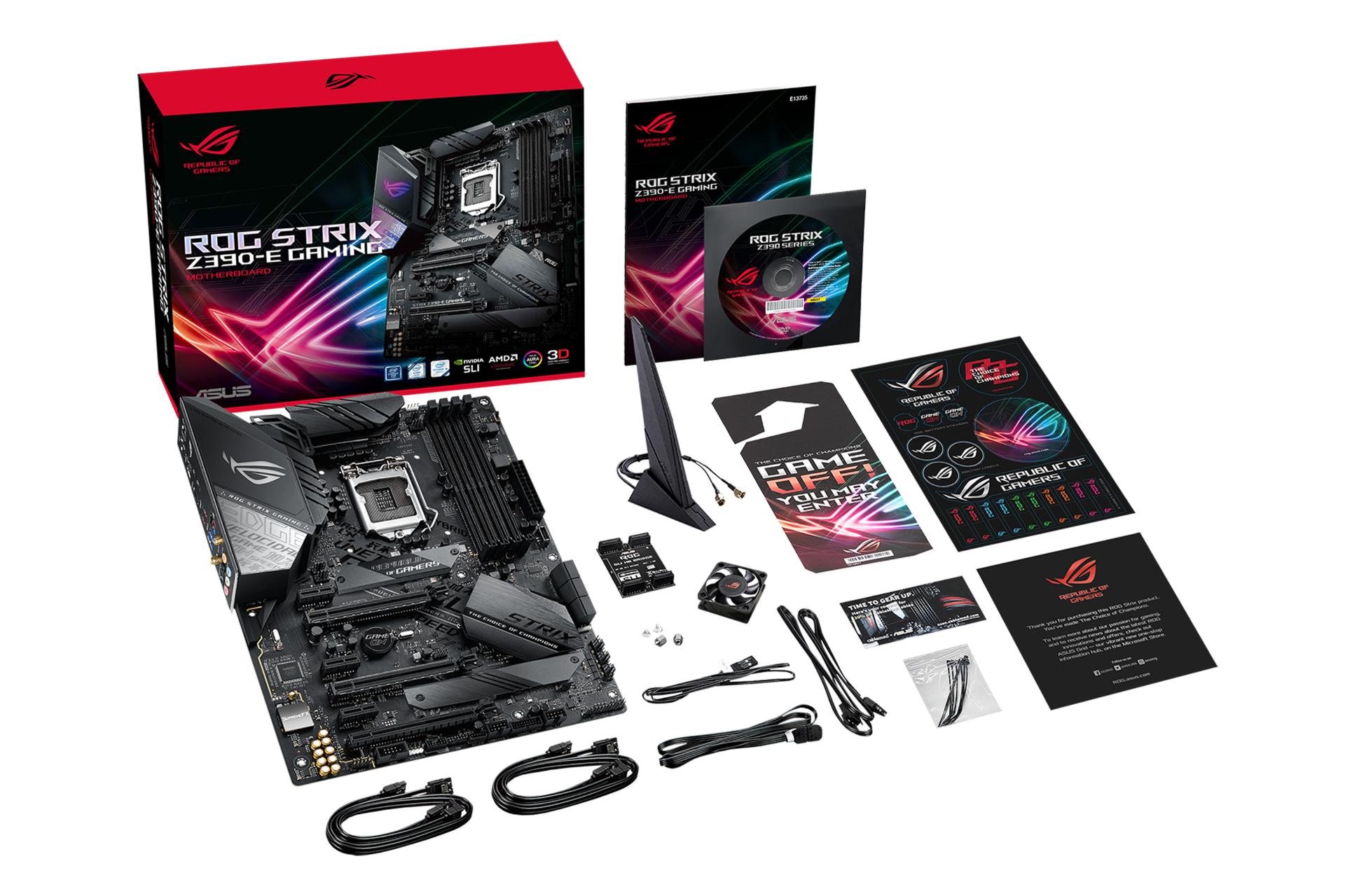 اقلام همراه مادربرد ایسوس ASUS ROG STRIX Z390-E GAMING