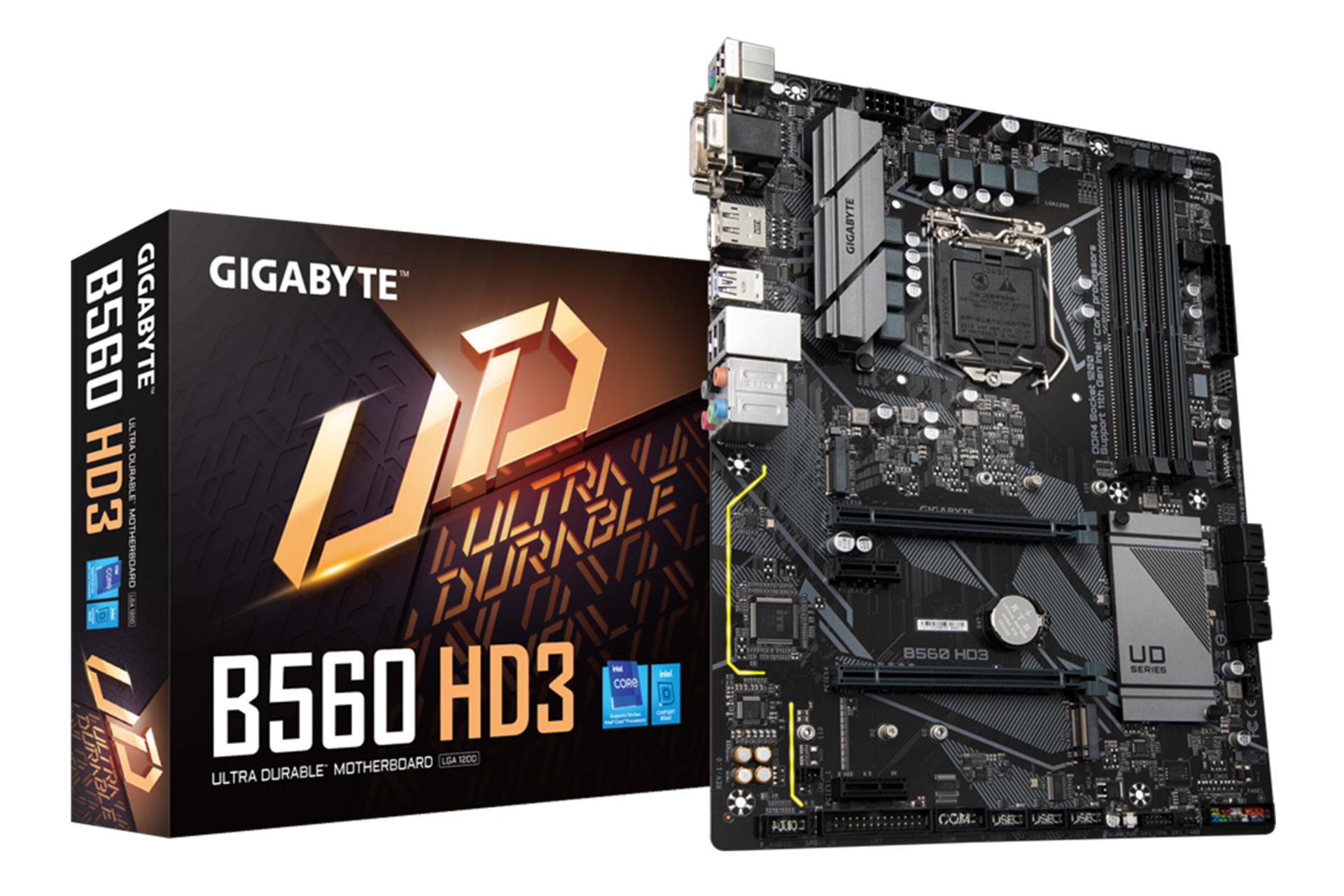 بسته‌بندی مادربرد گیگابایت GIGABYTE B560 HD3 (rev. 1.x)