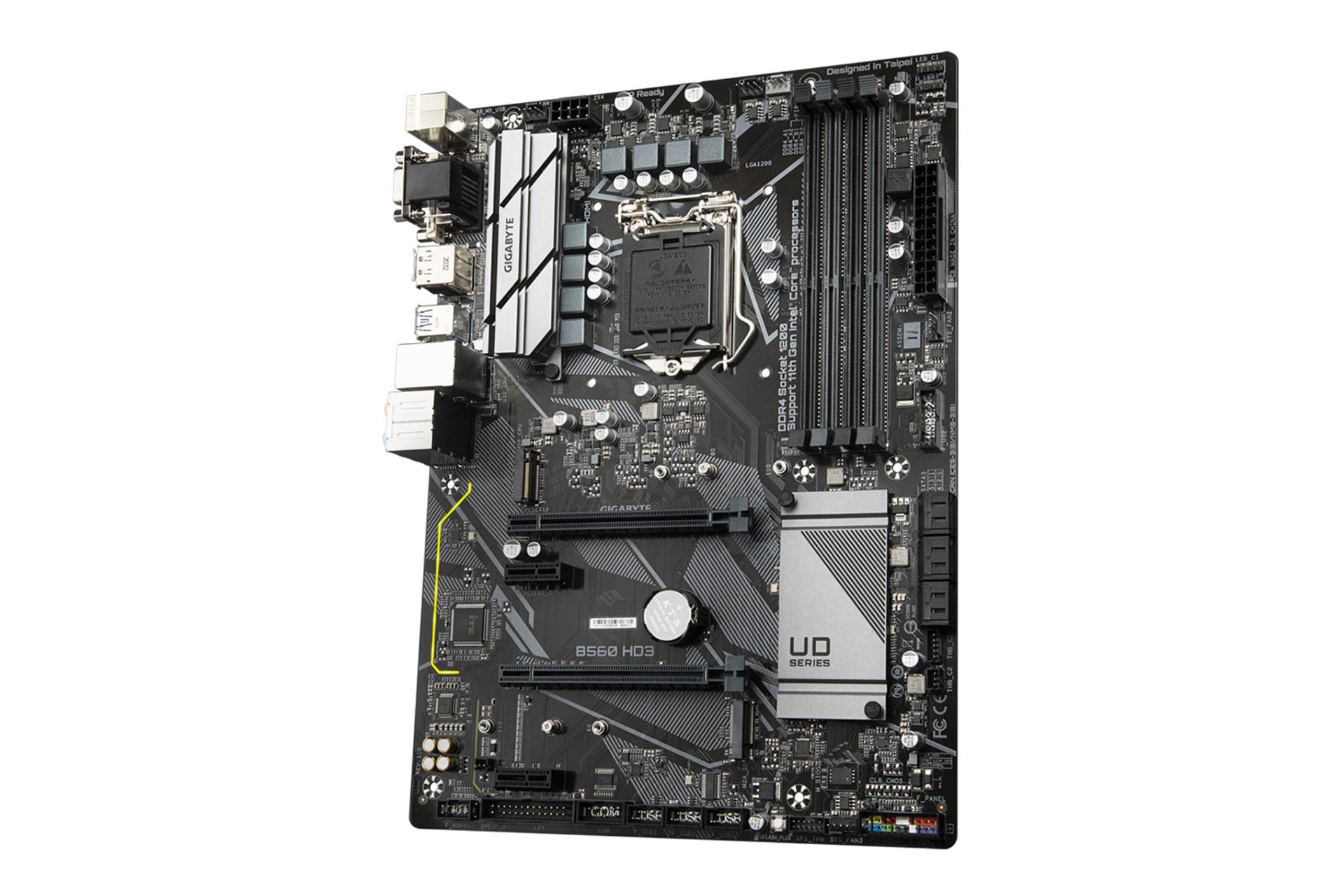 نمای کناری مادربرد گیگابایت GIGABYTE B560 HD3 (rev. 1.x)