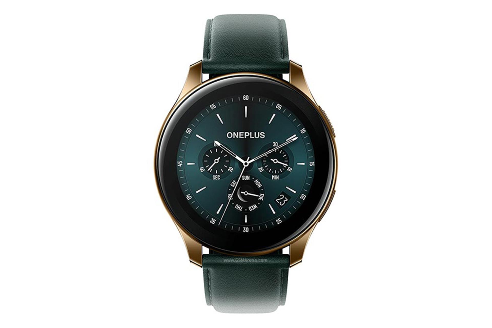 نمای جلو ساعت هوشمند وان پلاس / Oneplus Watch رنگ سبز
