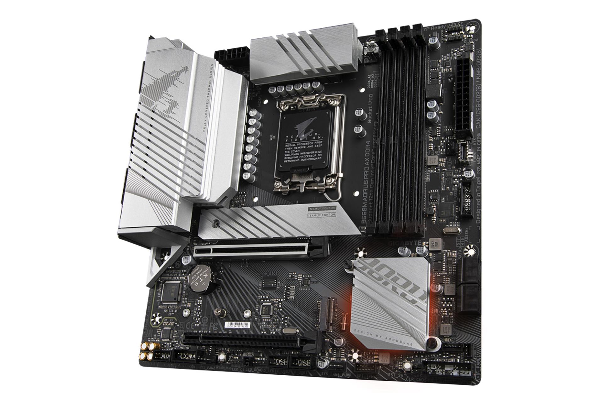 نمای کناری مادربرد گیگابایت GIGABYTE B660M AORUS PRO AX DDR4 (rev. 1.x)