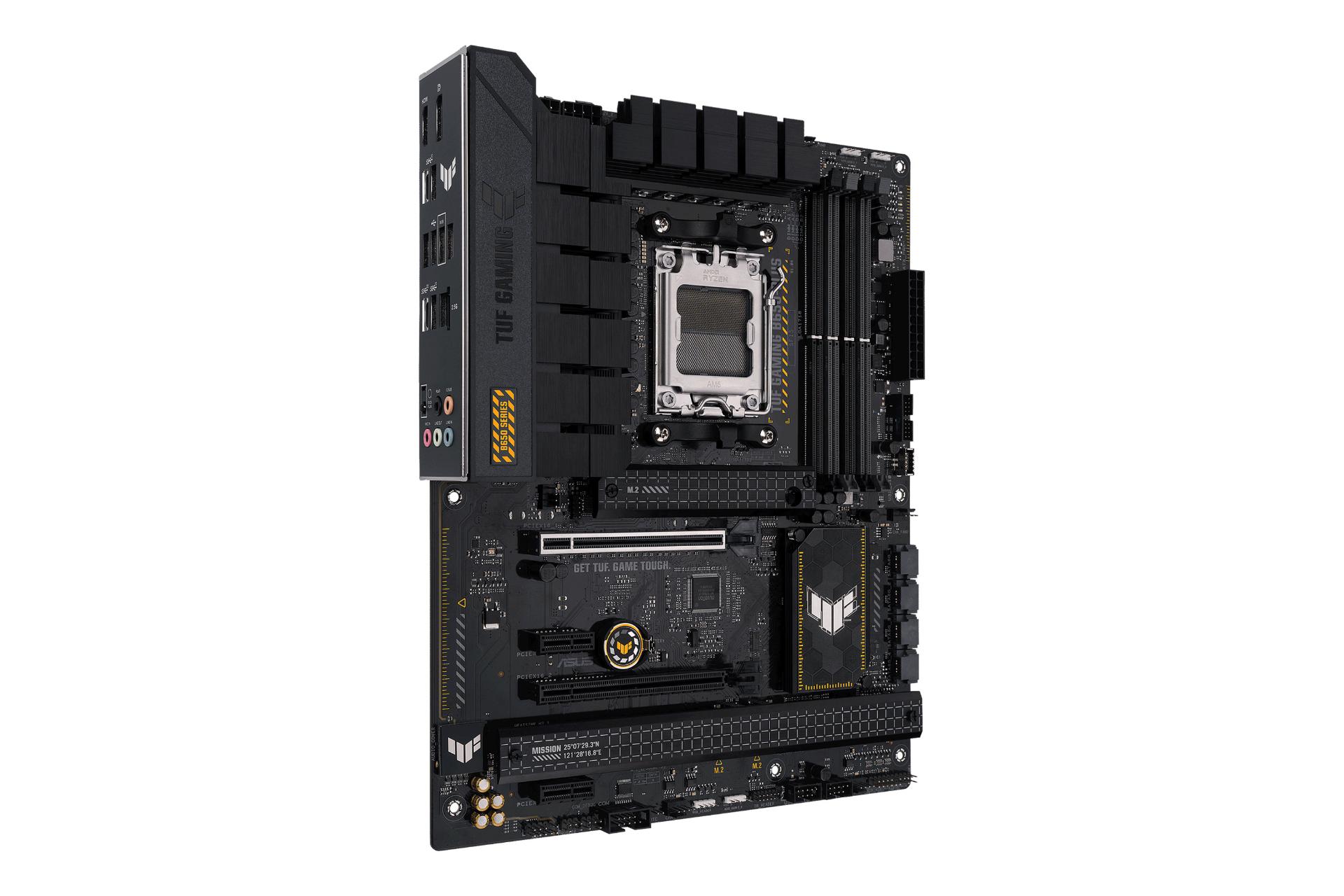 نمای کناری مادربرد ایسوس ASUS TUF GAMING B650-PLUS