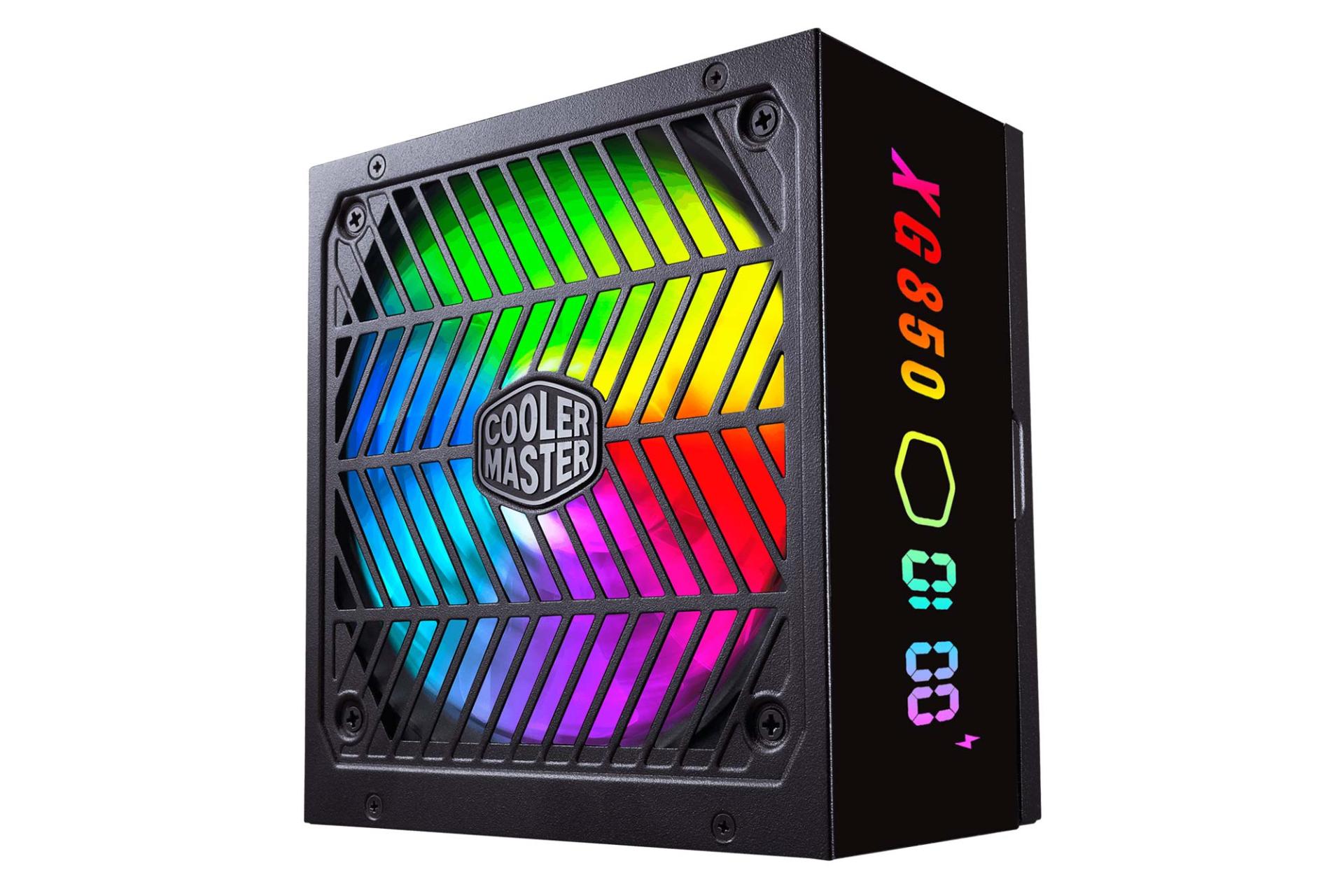 پاور کامپیوتر کولر مستر Cooler Master XG850 Plus Platinum با توان 850 وات نمای فن