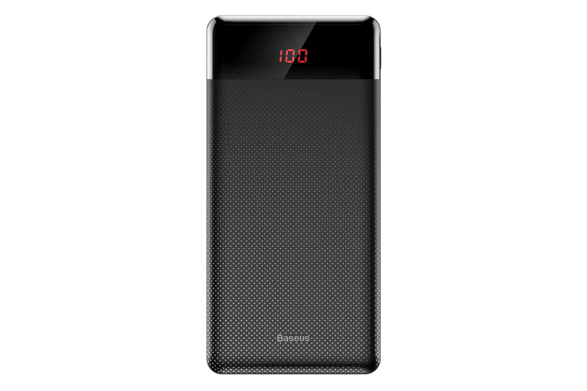 نمای روبرو پاور بانک باسئوس Baseus Mini Cu Digital Display 10000mAh با ظرفیت 10000 میلی‌آمپر ساعت