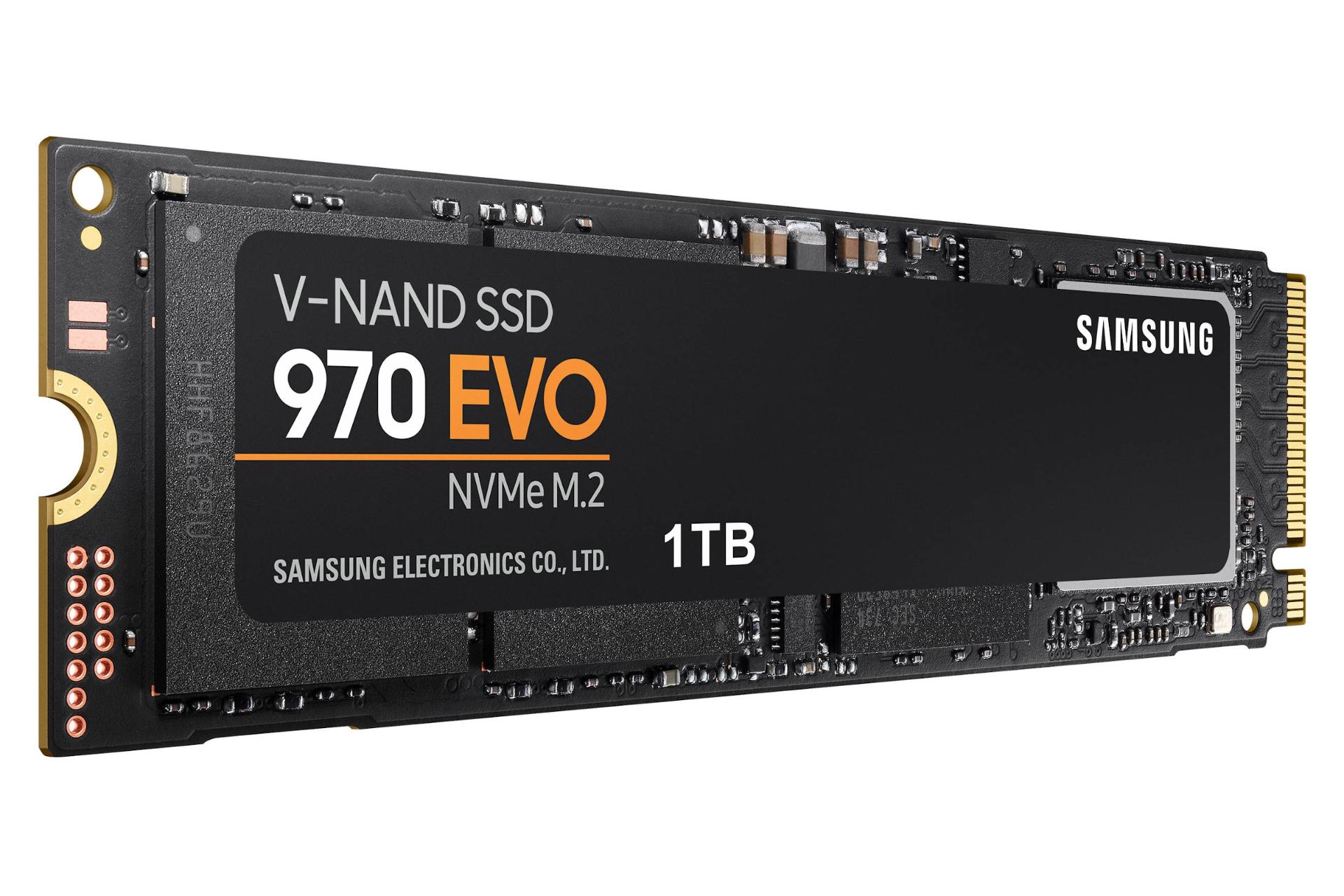 نمای چپ SSD سامسونگ Samsung 970 EVO NVMe M.2 1TB ظرفیت 1 ترابایت