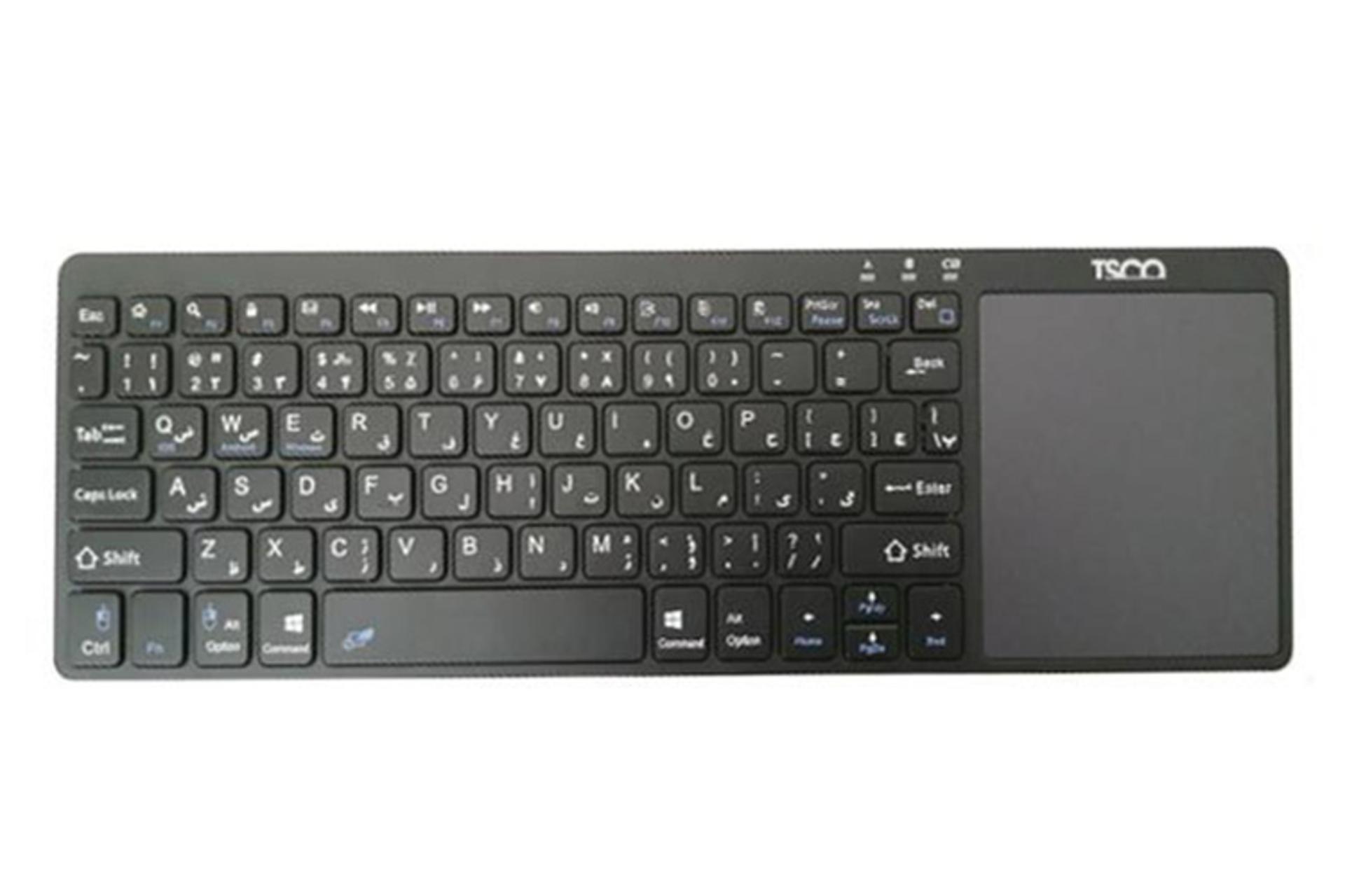 نمای بالا کیبورد تسکو TKM-7320B با ترک پد