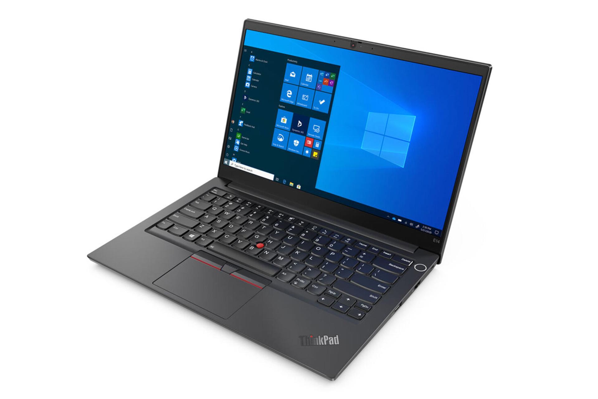 لپ تاپ لنوو تینک پد E14 از نمای نیمرخ راست
