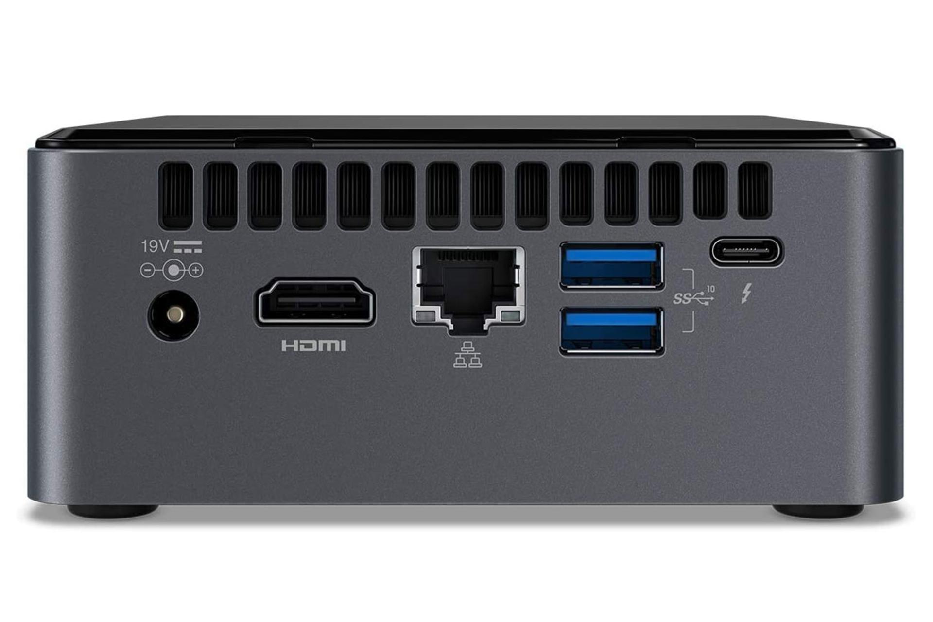 نمای پشت Mini PC اینتل Intel NUC Kit NUC8i5BEHS