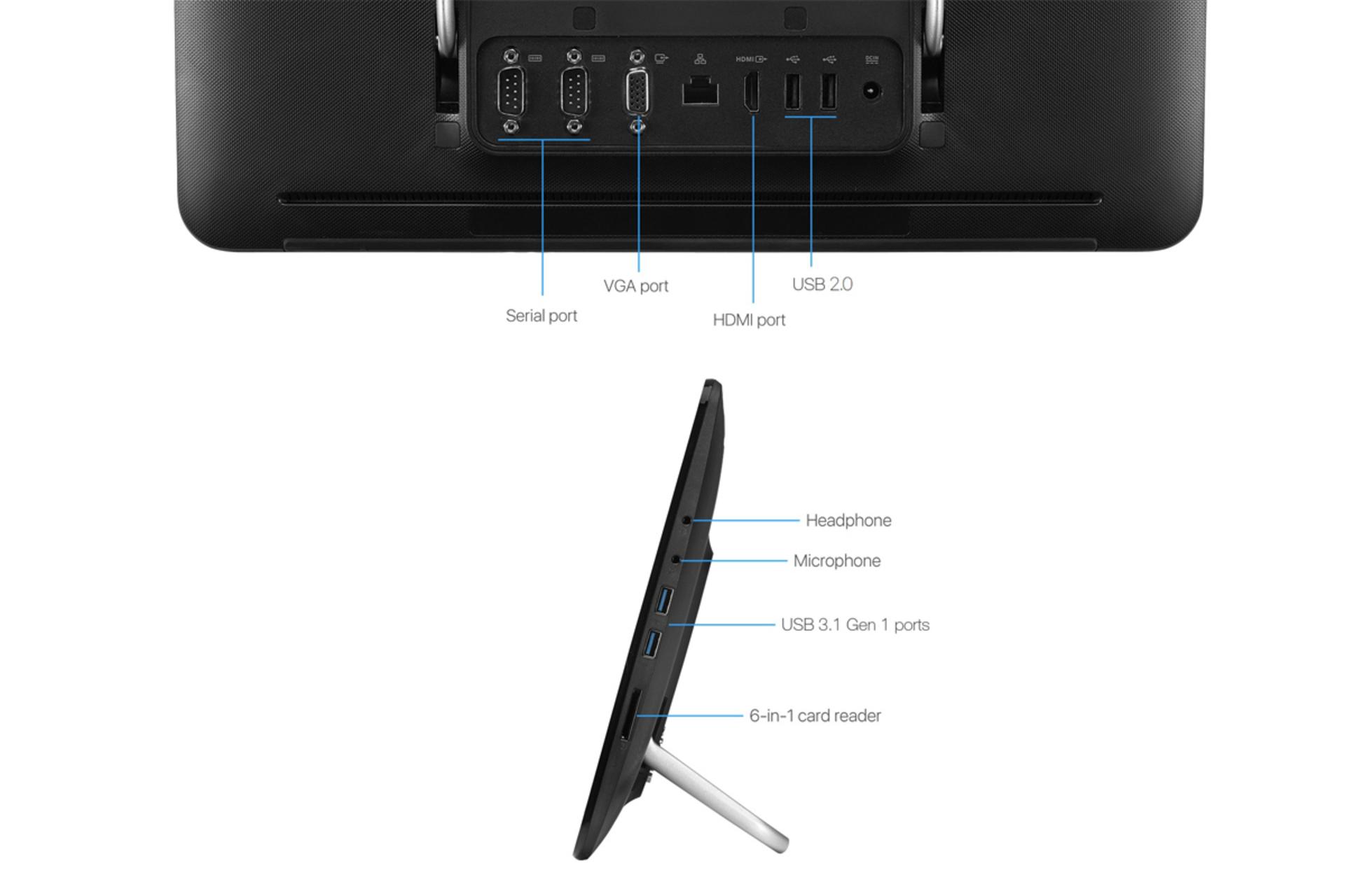 درگاه های کامپیوتر آل این وان All in One ASUS A4110