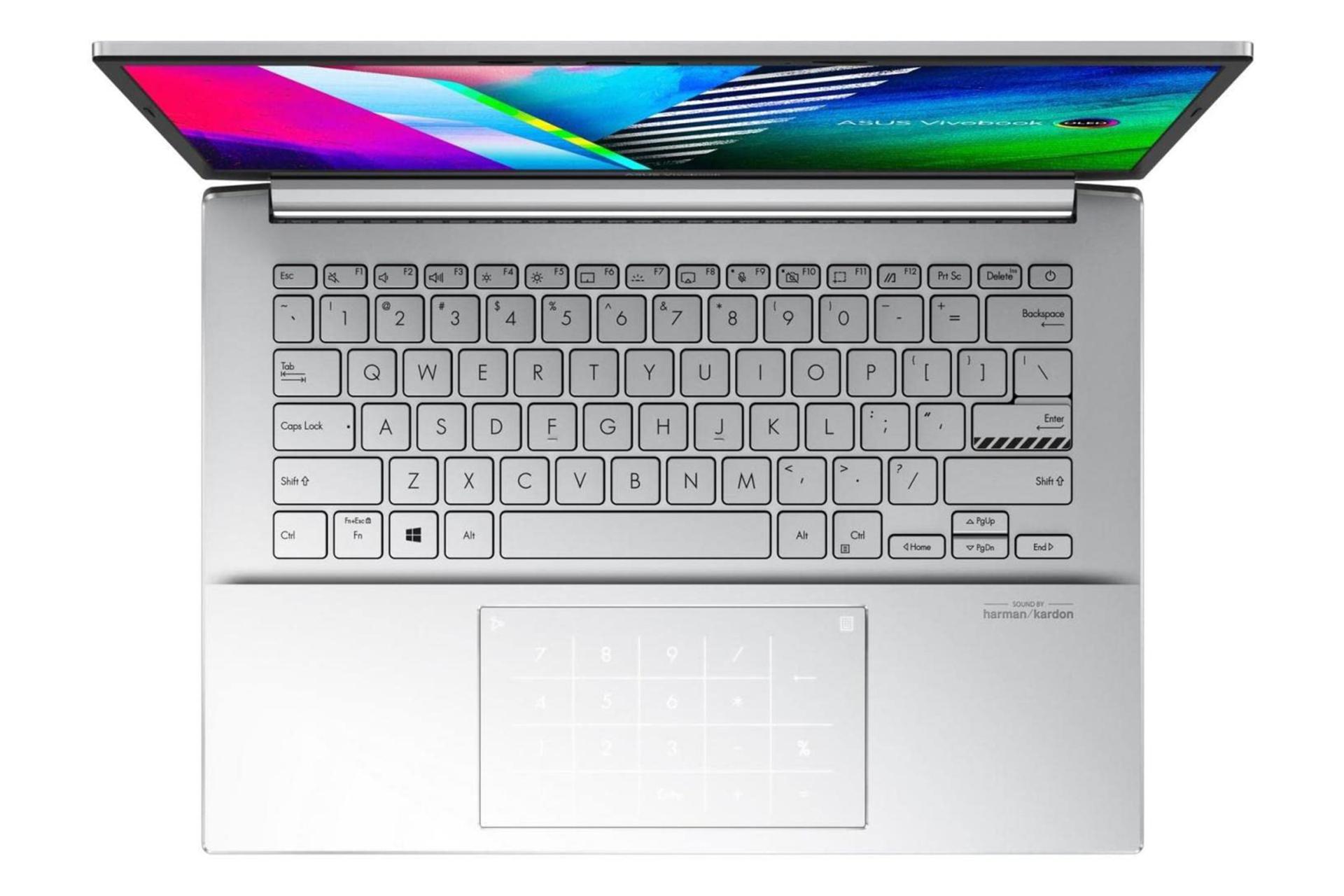 نمای بالا لپ تاپ ایسوس ویووبوک پرو 14 OLED K3400PH