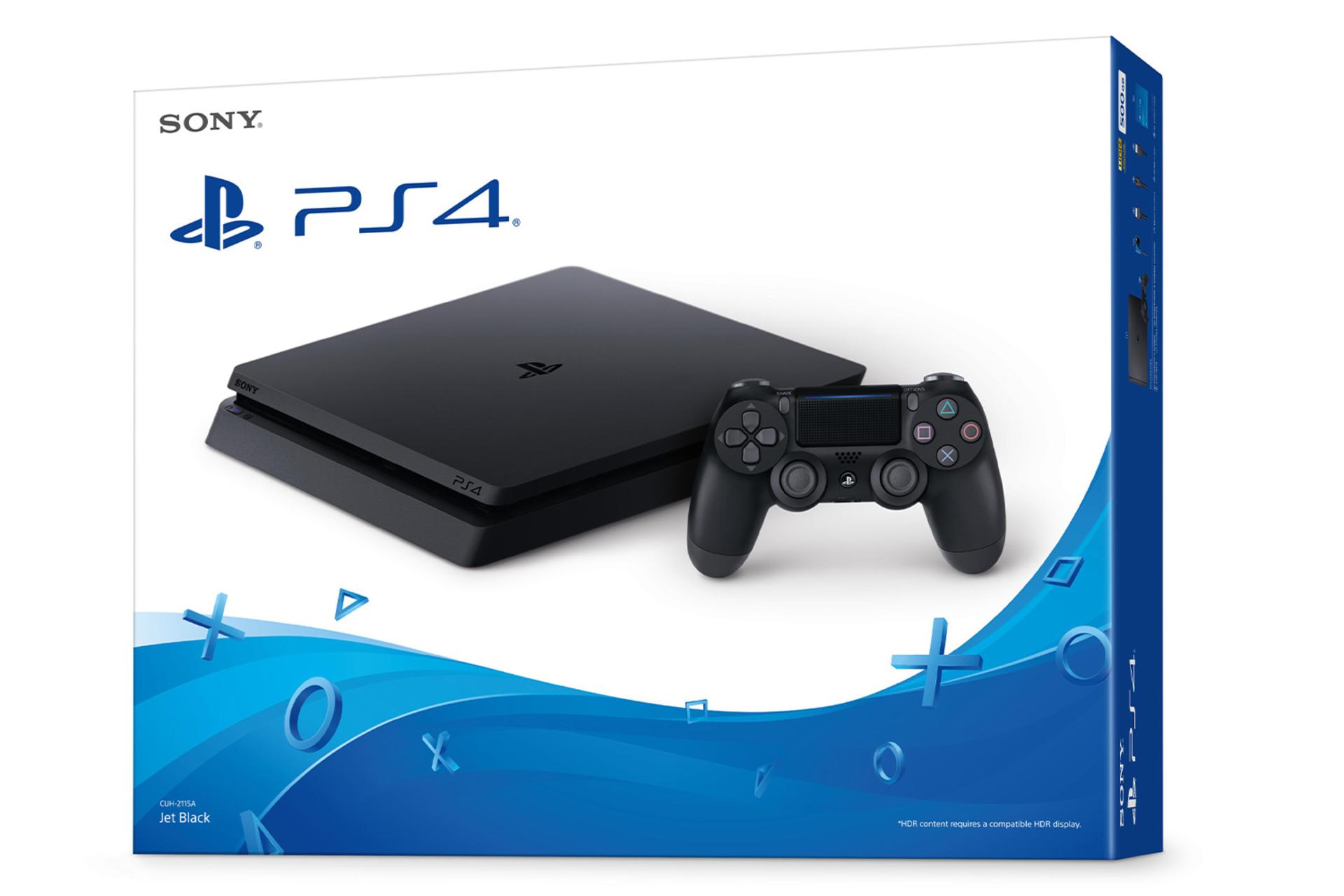 جعبه پلی استیشن 4 اسلیم سونی رنک مشکی / Sony Playstation 4 Slim