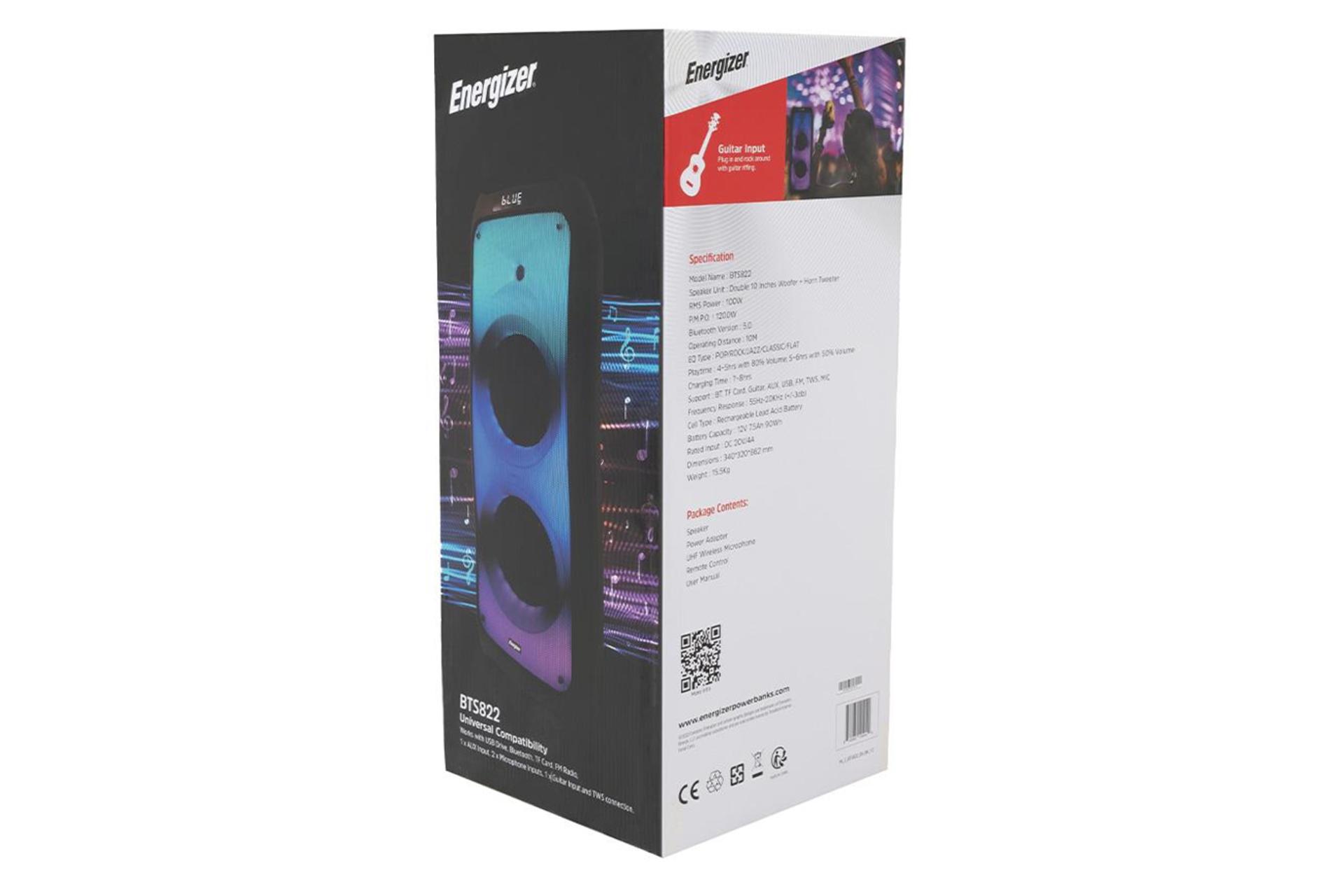 جعبه اسپیکر انرجایزر Energizer BTS822