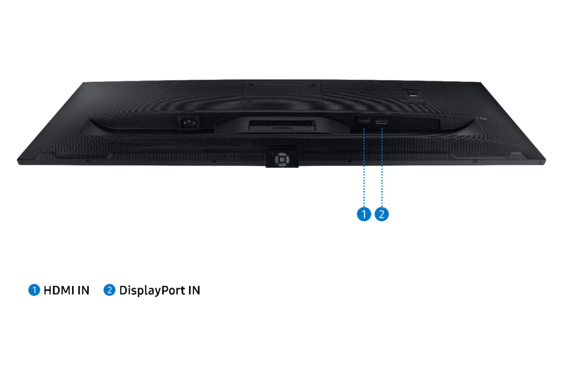 نمایش پورت های زیر مانیتور سامسونگ 32 اینچ مدل LS32A700