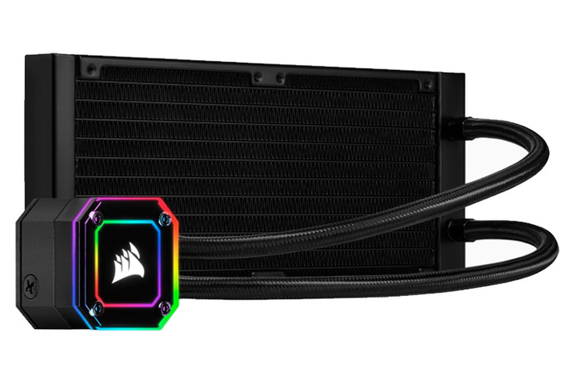 رادیاتور خنک کننده مایع کورسیر H100i ELITE CAPELLIX با نورپردازی در پمپ