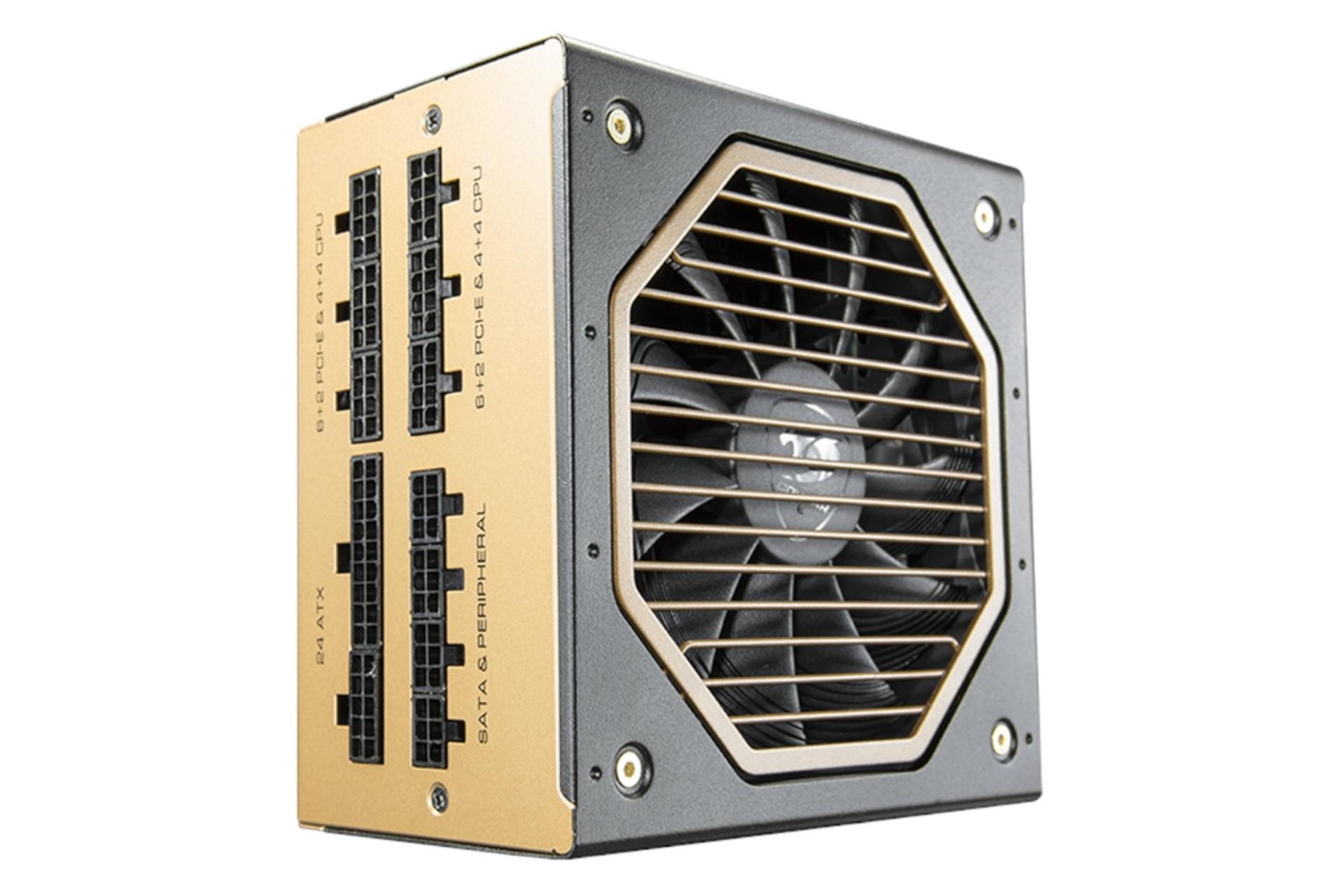 نمای جانبی پاور کامپیوتر کوگر COUGAR GX-F AURUM 750 750W با توان 750 وات