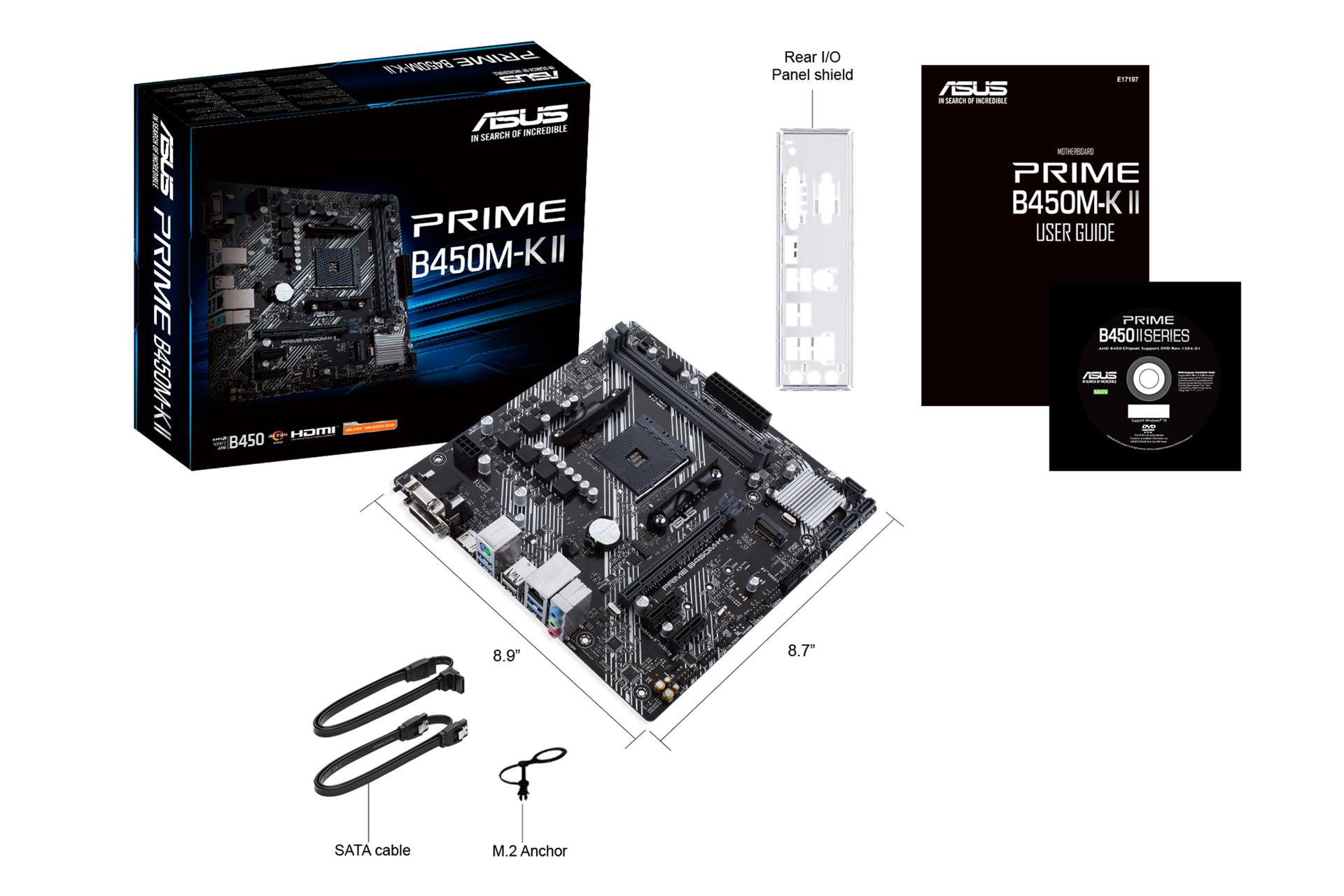 اقلام همراه مادربرد ایسوس ASUS PRIME B450M-K II