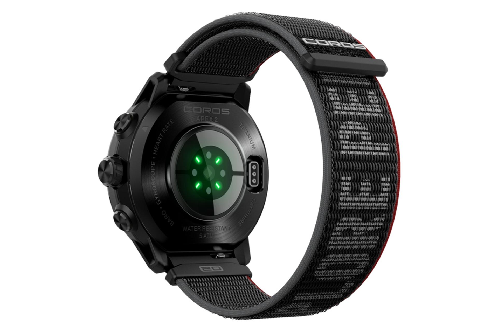نمای پشتی ساعت هوشمند کروس Coros APEX 2