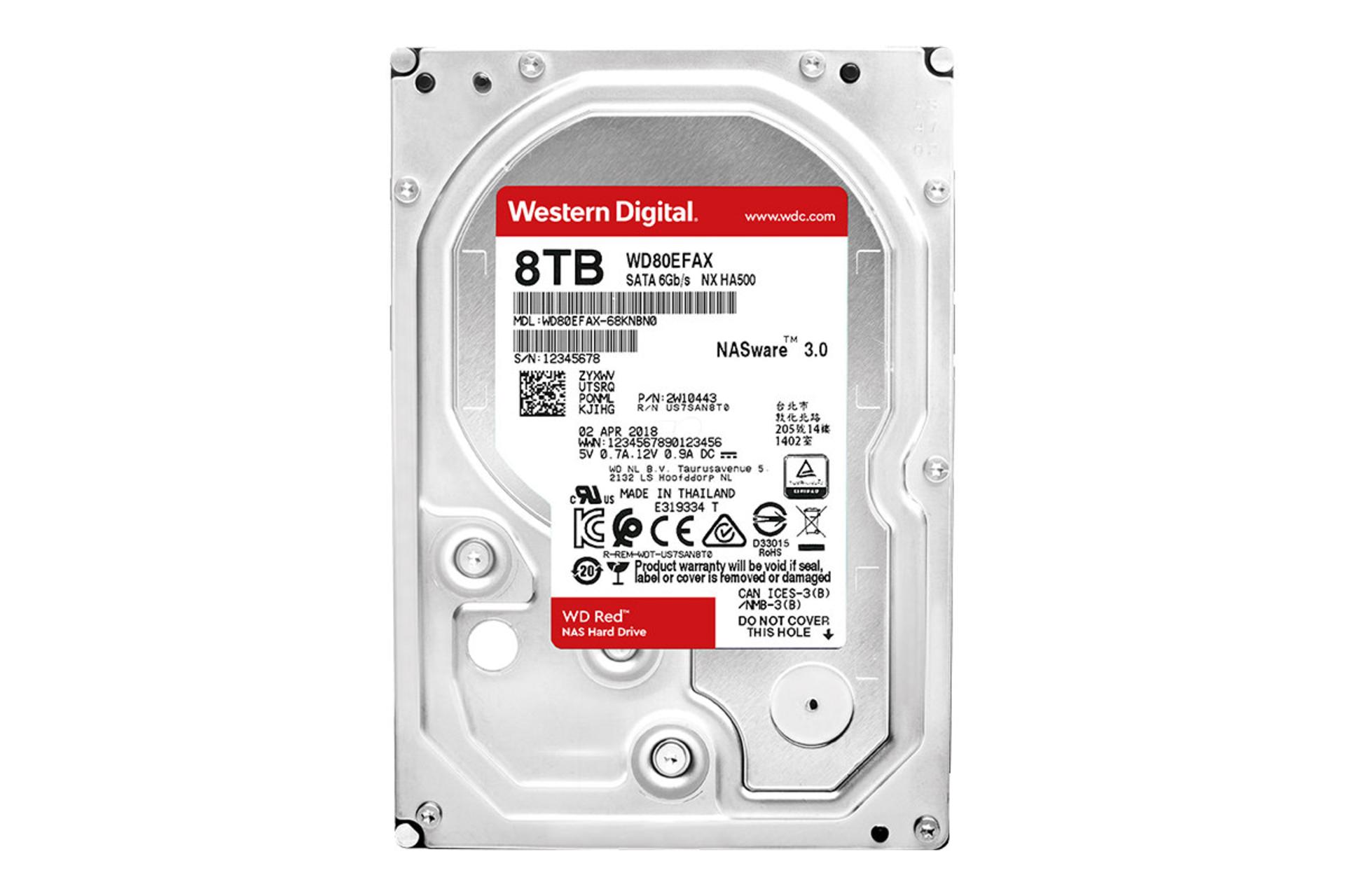 وسترن دیجیتال WD80EFAX ظرفیت 8 ترابایت / Western Digital WD80EFAX 8TB