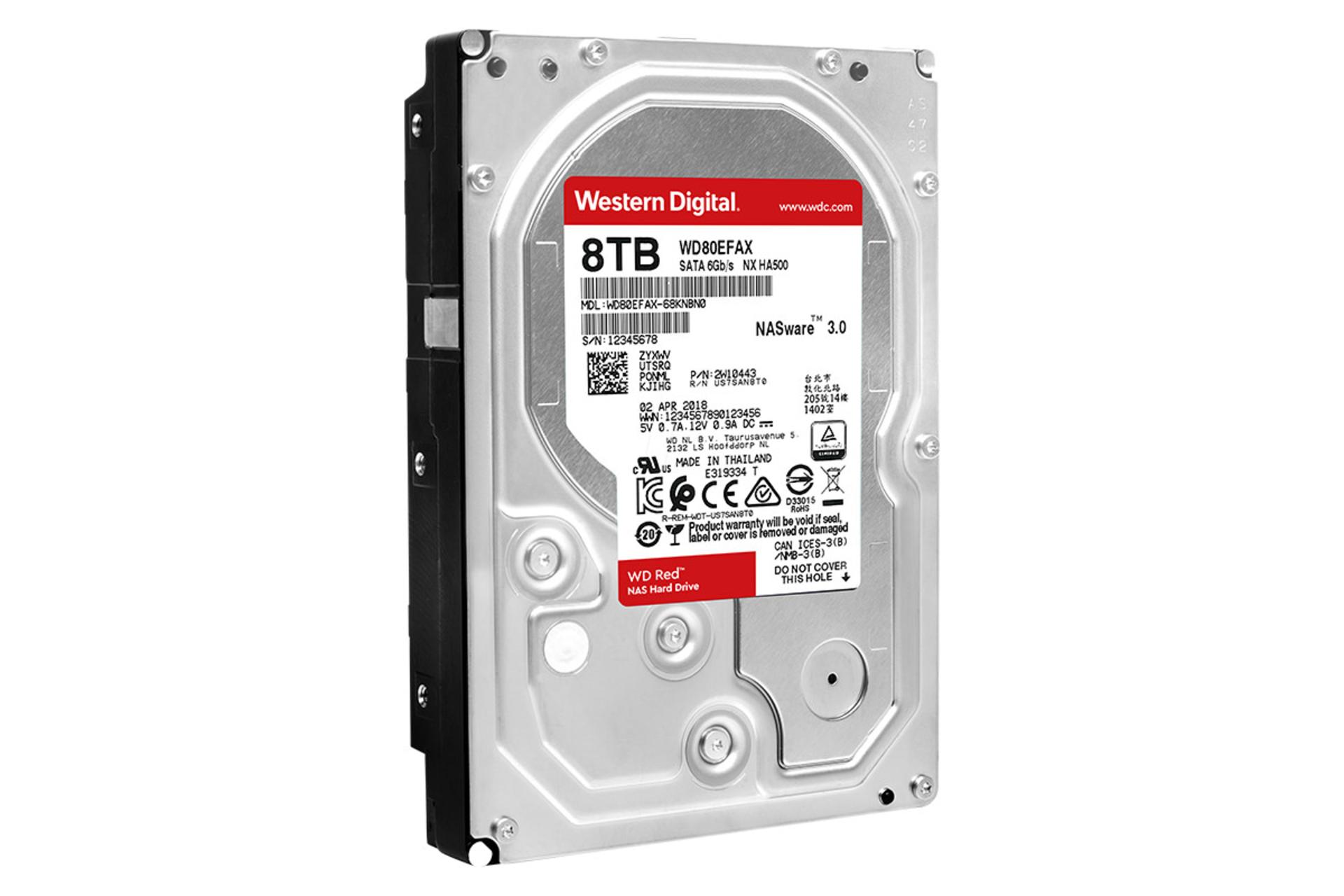 وسترن دیجیتال WD80EFAX ظرفیت 8 ترابایت / Western Digital WD80EFAX 8TB