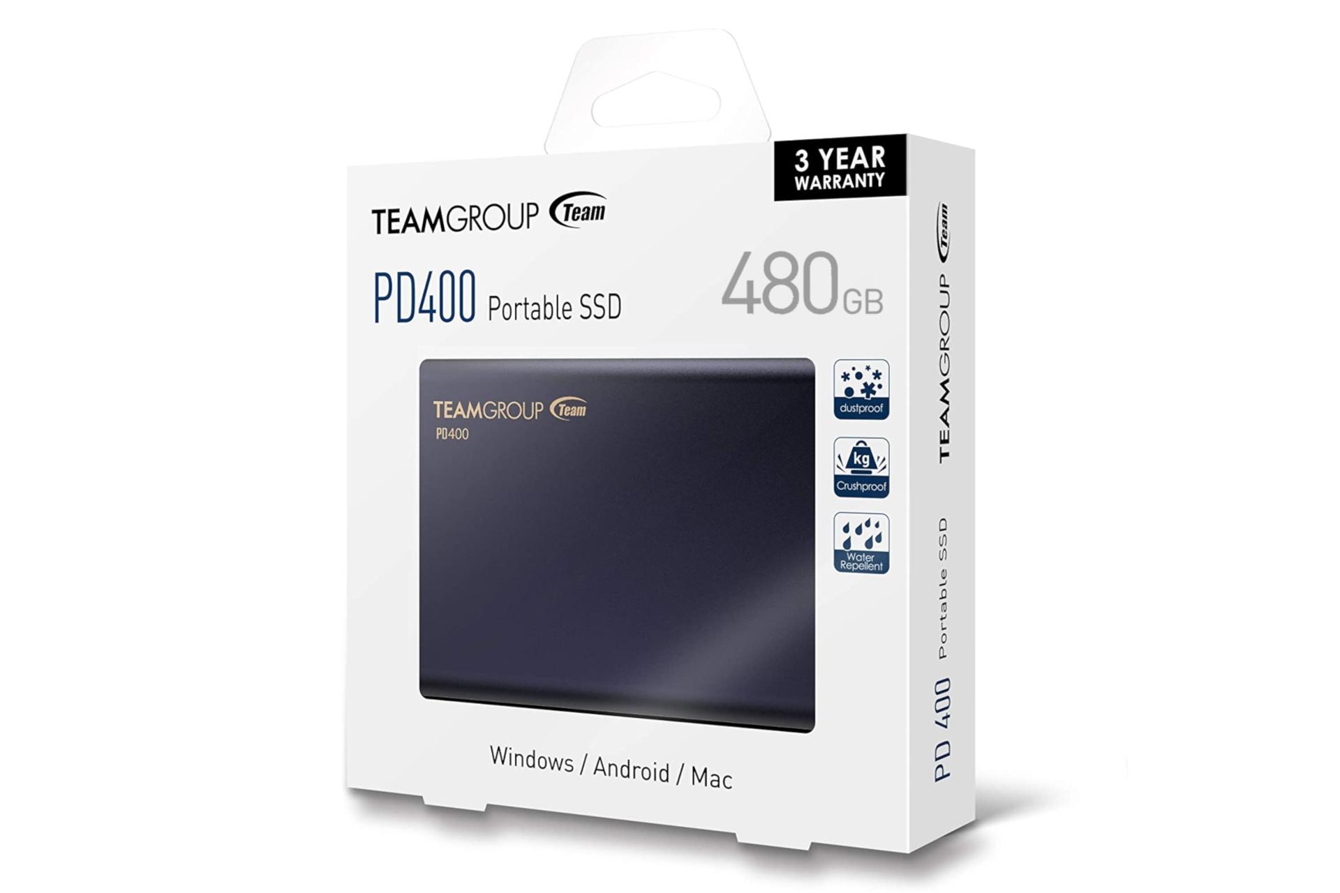 جعبه SSD تیم گروپ TeamGroup PD400 USB 3.2 Gen 1 480GB ظرفیت 480 گیگابایت