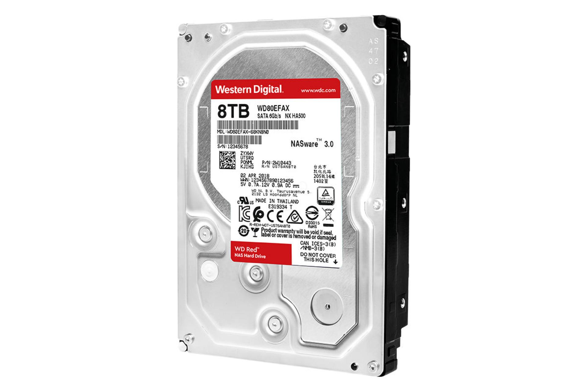 وسترن دیجیتال WD80EFAX ظرفیت 8 ترابایت / Western Digital WD80EFAX 8TB