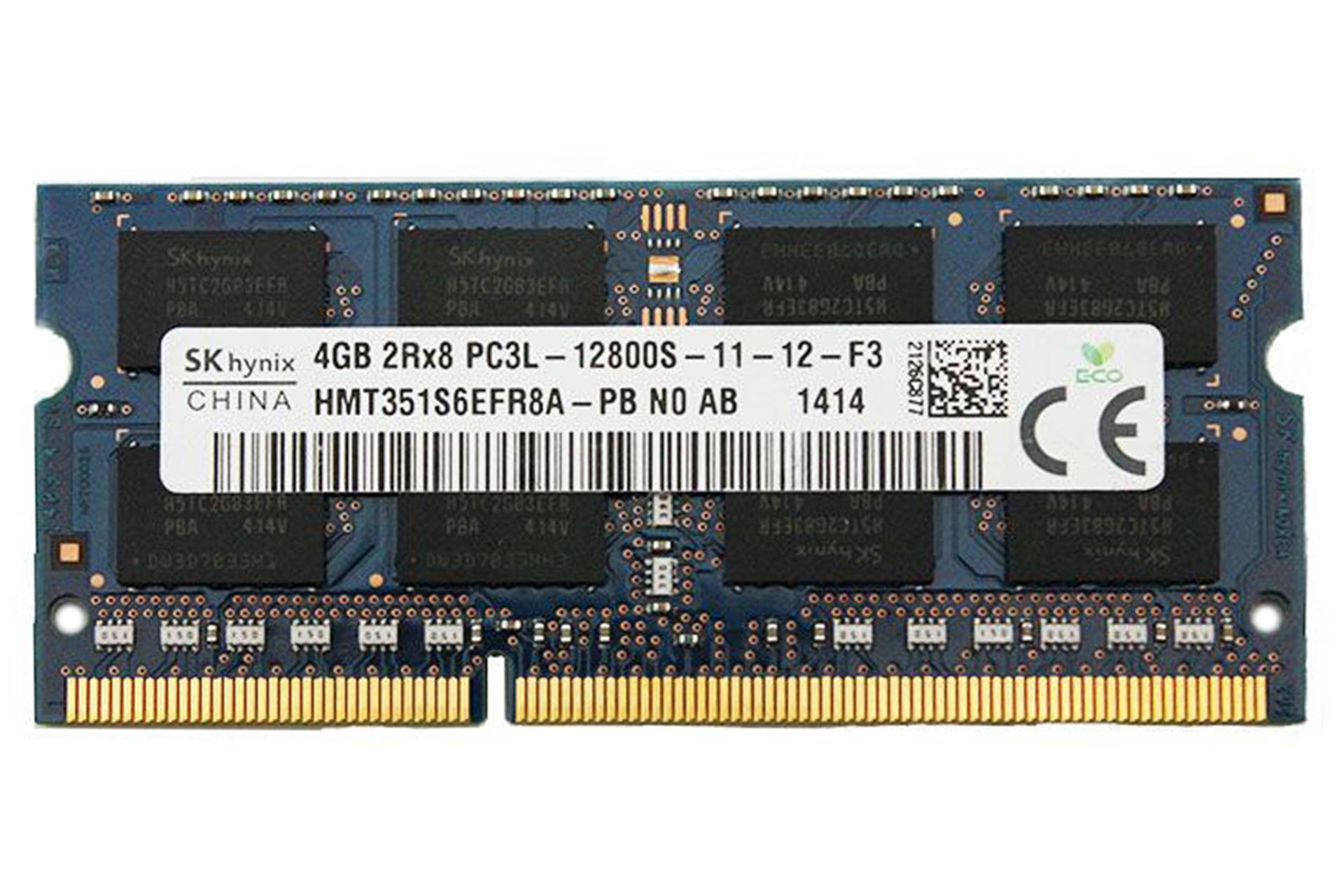 رم اس کی هاینیکس HMT351S6EFR8A-PB ظرفیت 4 گیگابایت از نوع DDR3L-1600