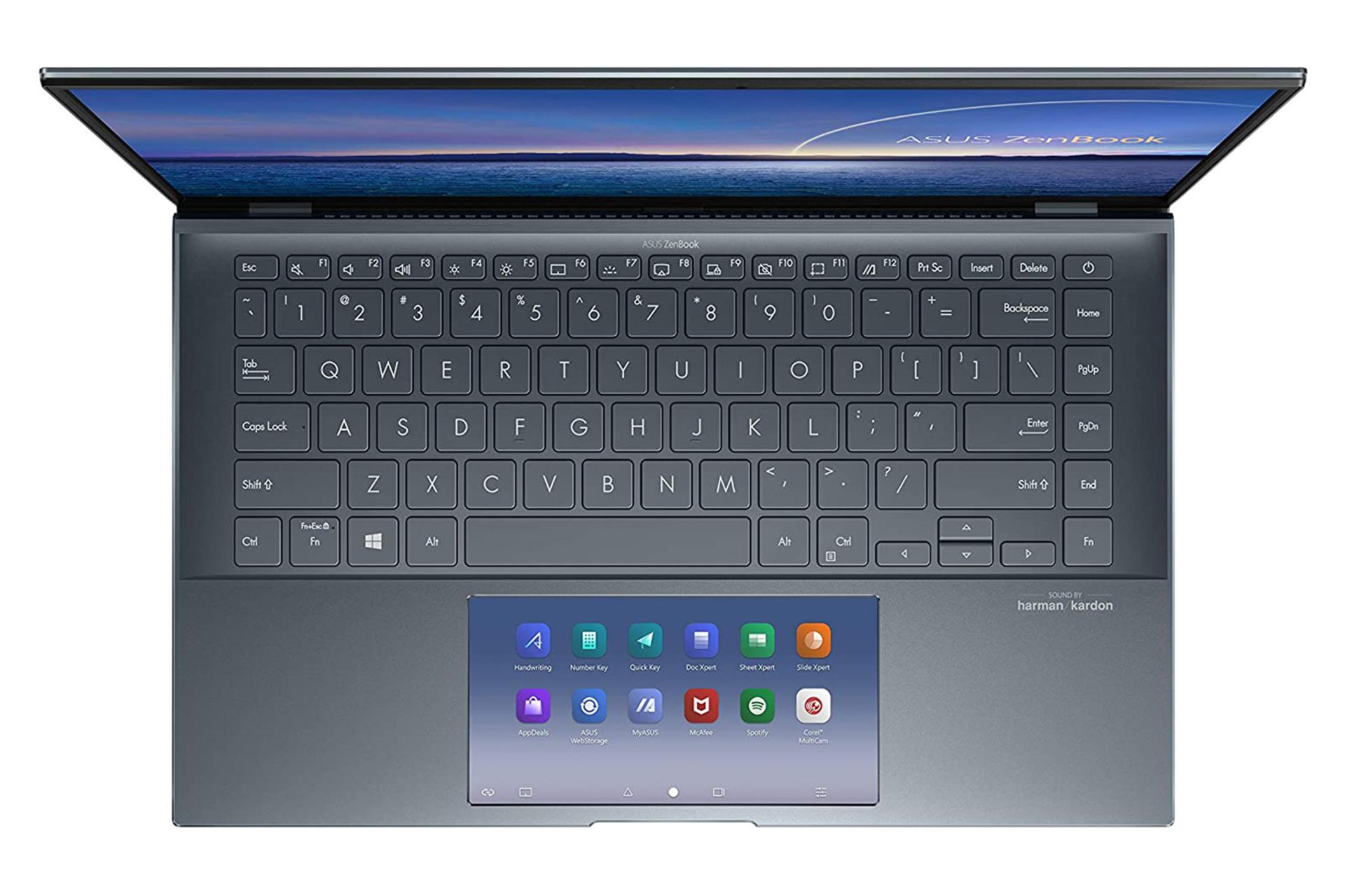 نمای بالا لپ تاپ ایسوس ذن بوک 14 UX435EG