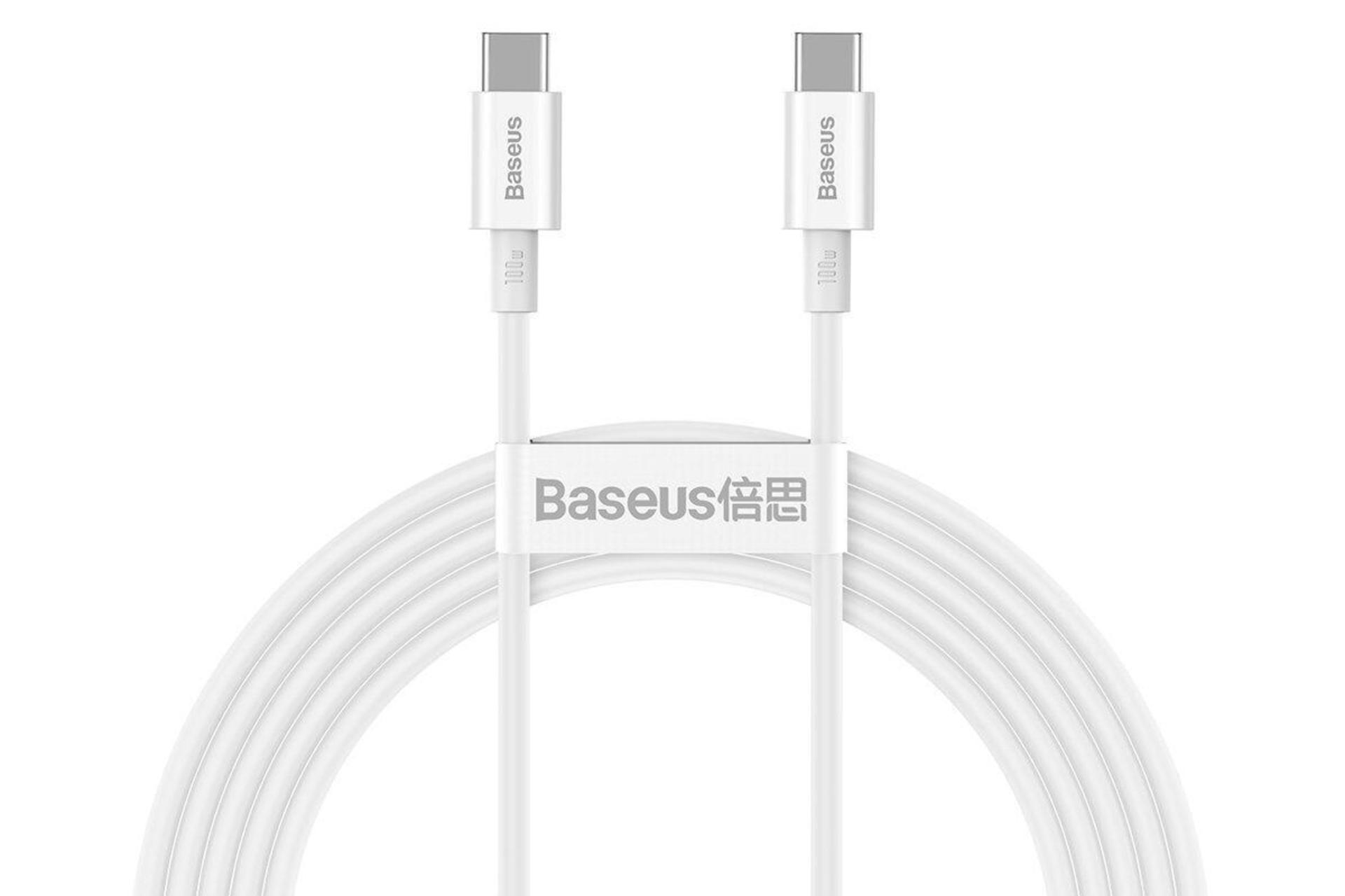 مرجع متخصصين ايران طول كابل شارژ USB باسئوس Type-C به Type-C مدل Superior با طول 2 متر