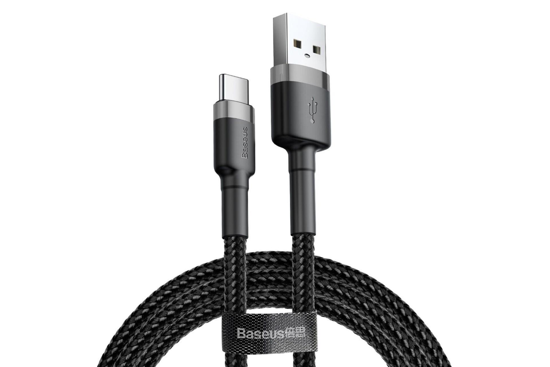 مرجع متخصصين ايران كانكتور كابل شارژ USB باسئوس USB به Type-C مدل Cafule با طول 3 متر