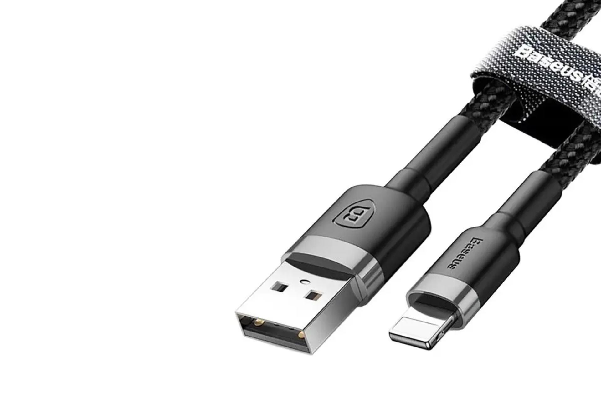 کانکتور کابل شارژ USB باسئوس USB به Lightning مدل Cafule با طول 2 متر