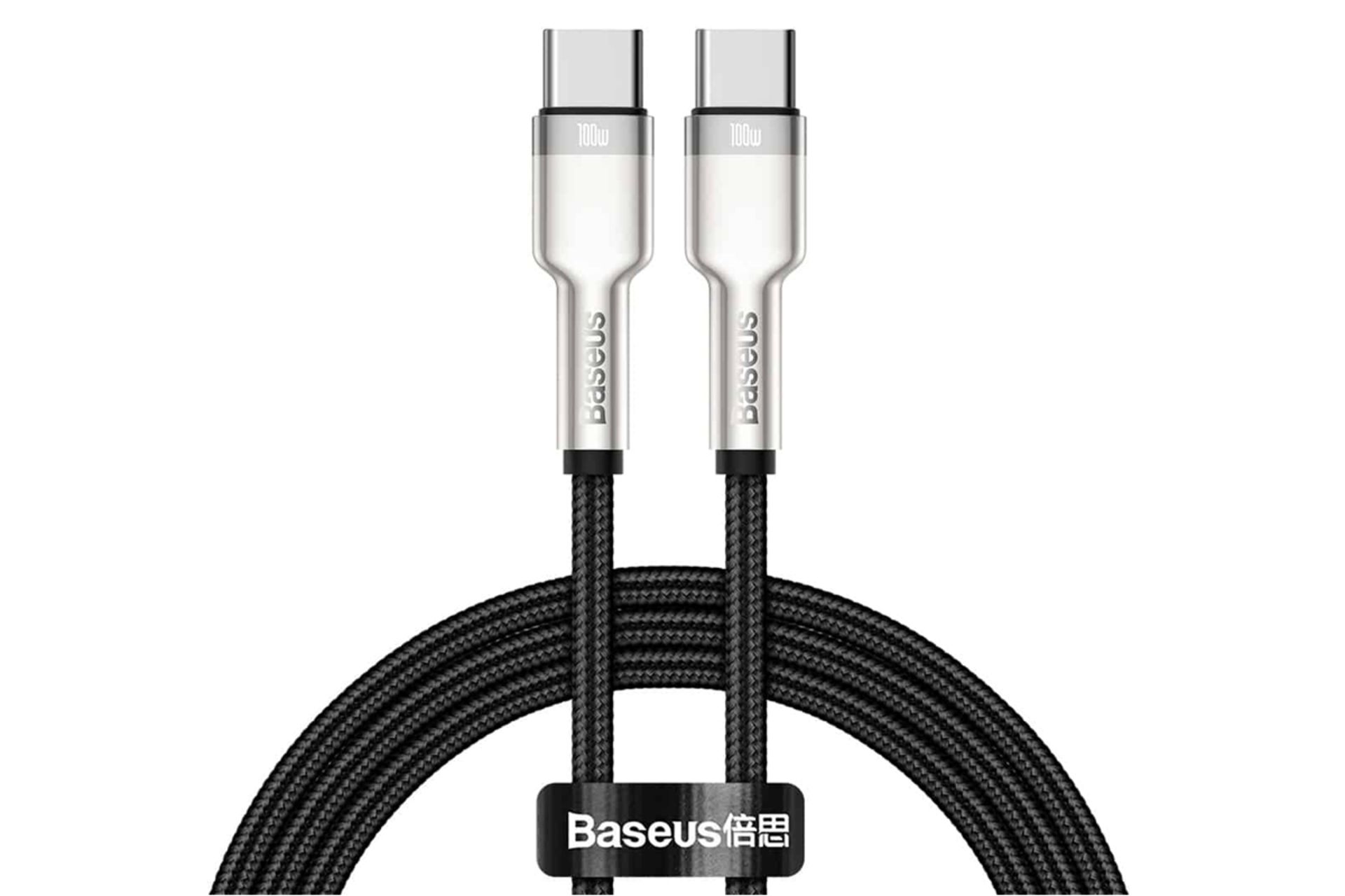 کابل شارژ USB باسئوس Type-C به Type-C مدل Cafule Metal با طول 2 متر مشکی