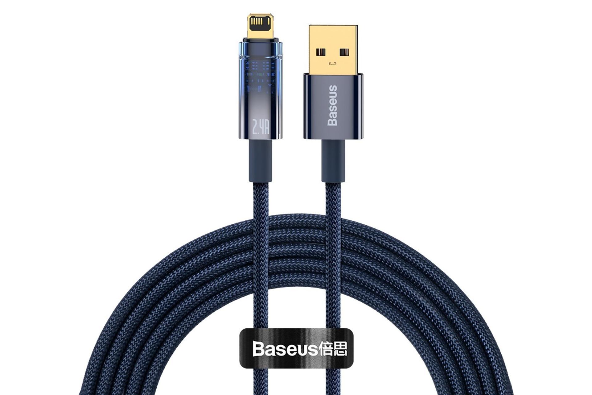 طول کابل شارژ USB باسئوس USB به Lightning مدل Explorer با طول 2 متر