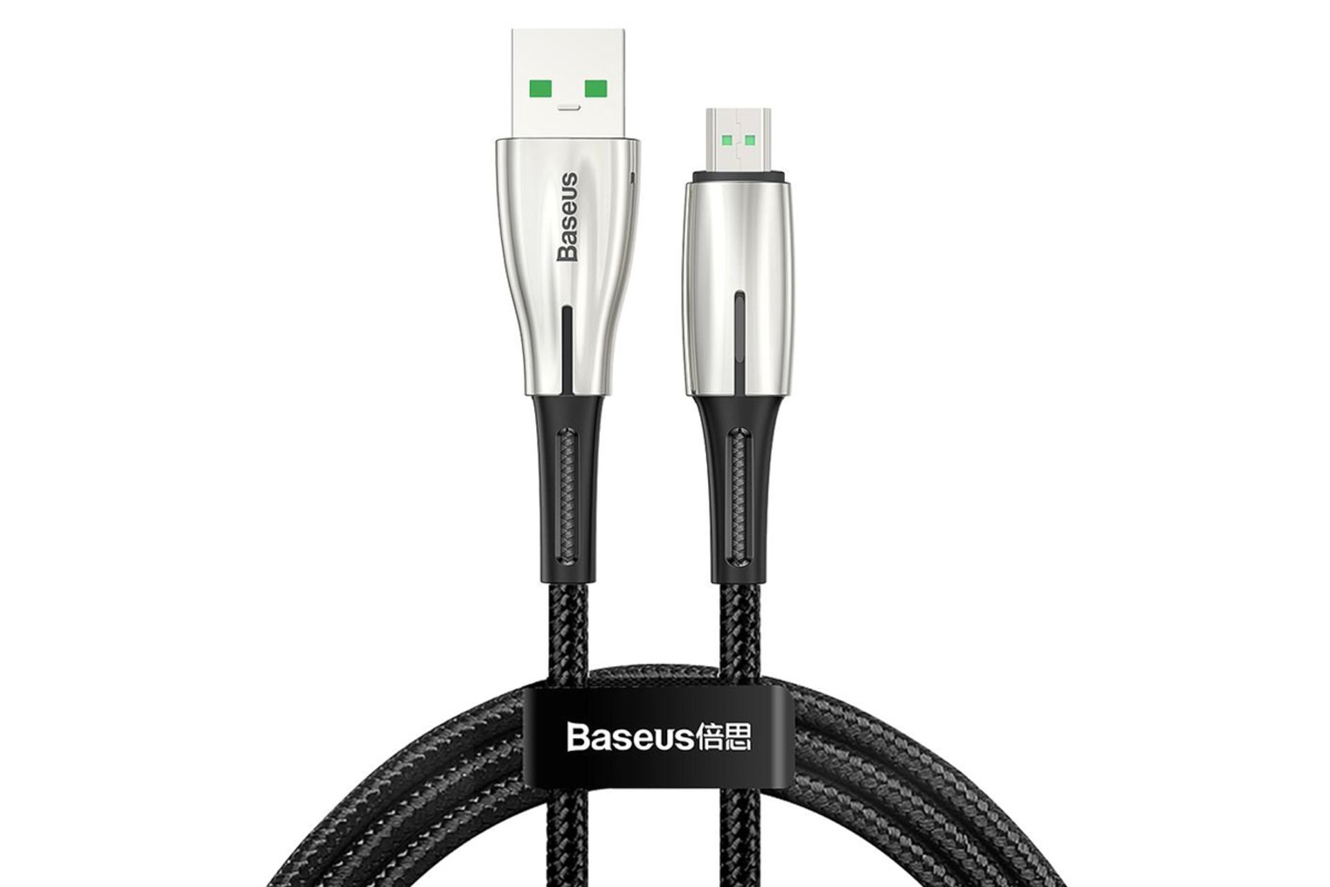 طول کابل شارژ USB باسئوس USB به Micro-USB مدل Water Drop با طول 2 متر