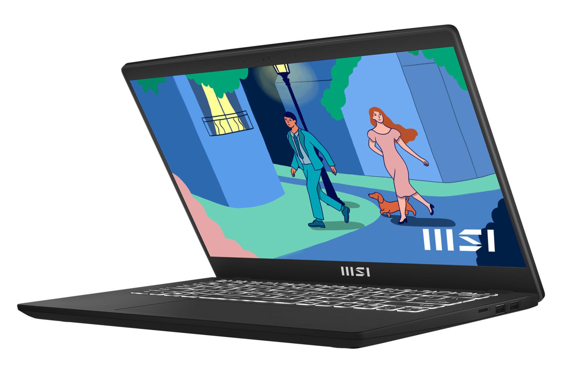 نمای نیمرخ راست لپ تاپ ام اس آی Modern 14 C12M