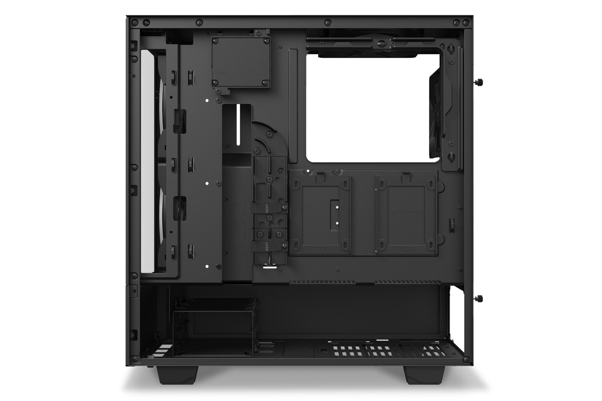 نمای داخلی کیس کامپیوتر ان زد ایکس تی H510 Elite