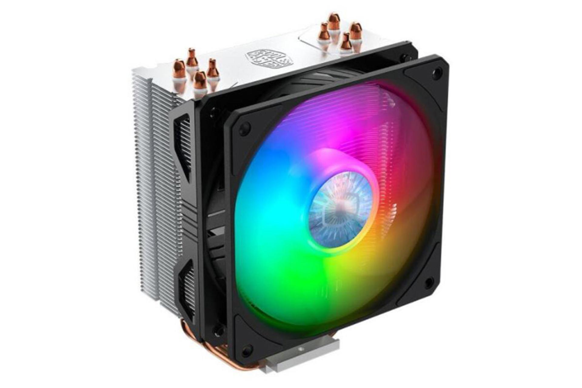 نیمرخ بالا و چپ خنک کننده پردازنده کولر مستر BLIZZARD T400i RGB