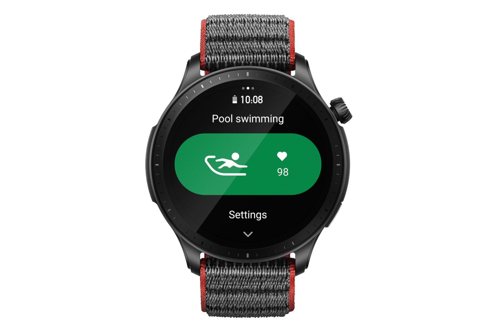 نمای روبرو ساعت هوشمند امیزفیت Amazfit GTR 4 مشکی