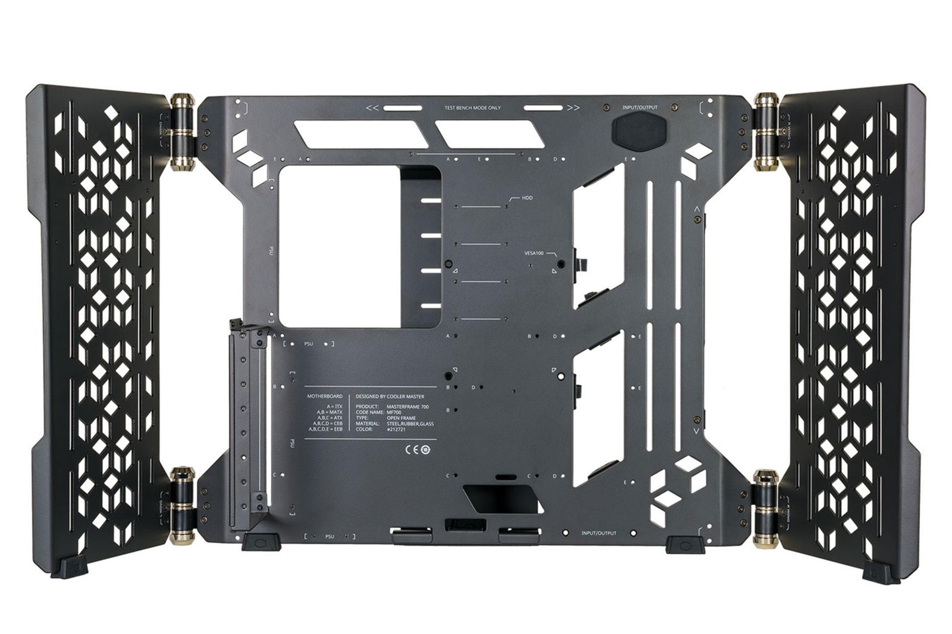 نمای روبروی کیس کامپیوتر کولر مستر MasterFrame 700