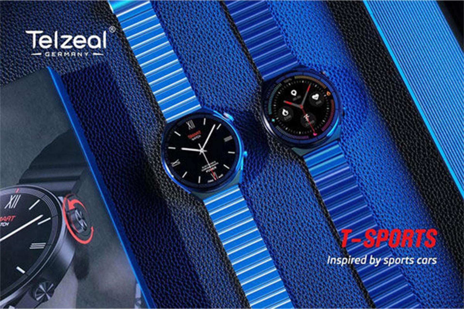 رنگ آبی ساعت هوشمند تلزیل Telzeal T-Sports