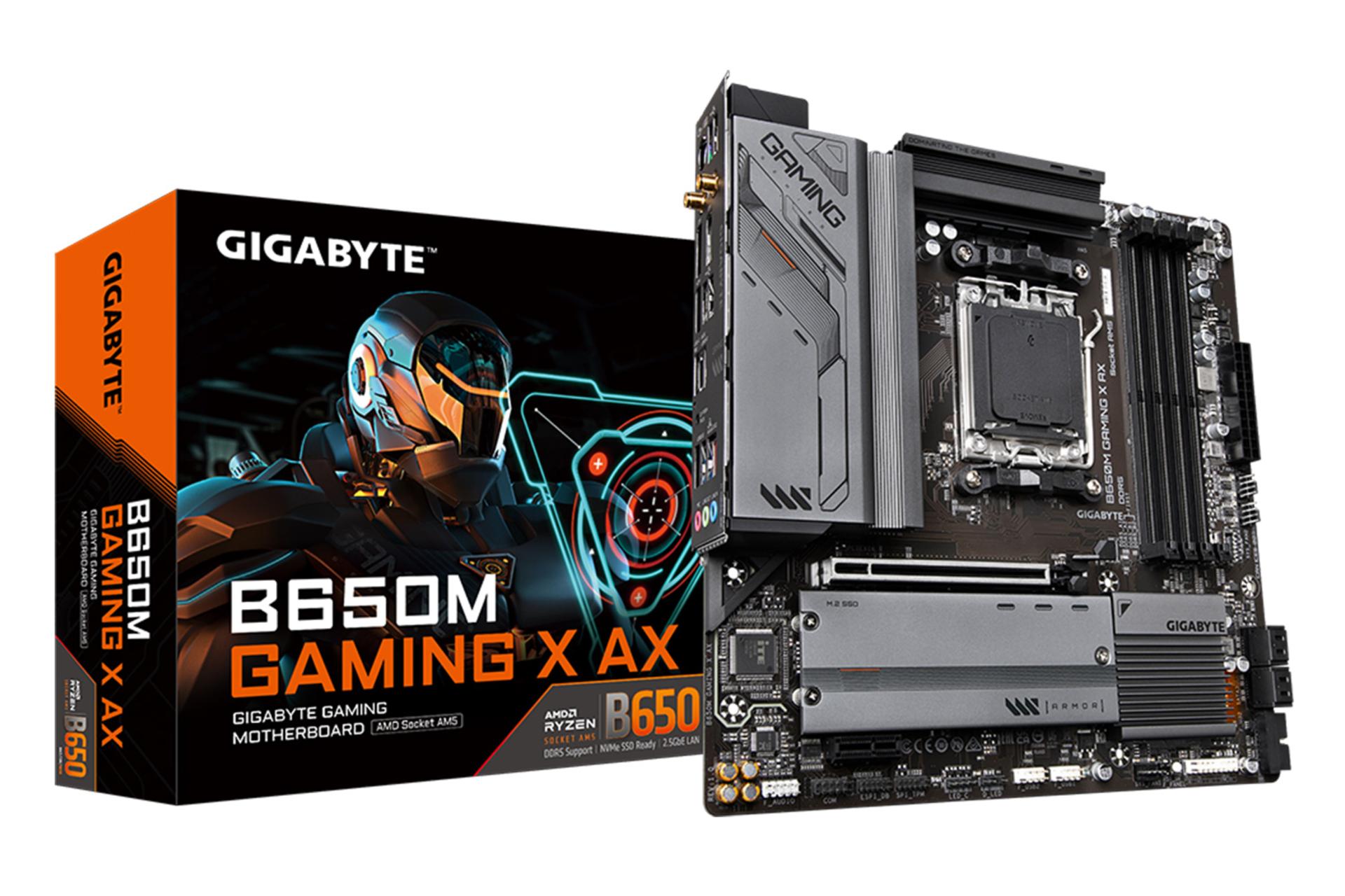 جعبه مادربرد گیگابایت GIGABYTE B650M GAMING X AX (rev. 1.x)