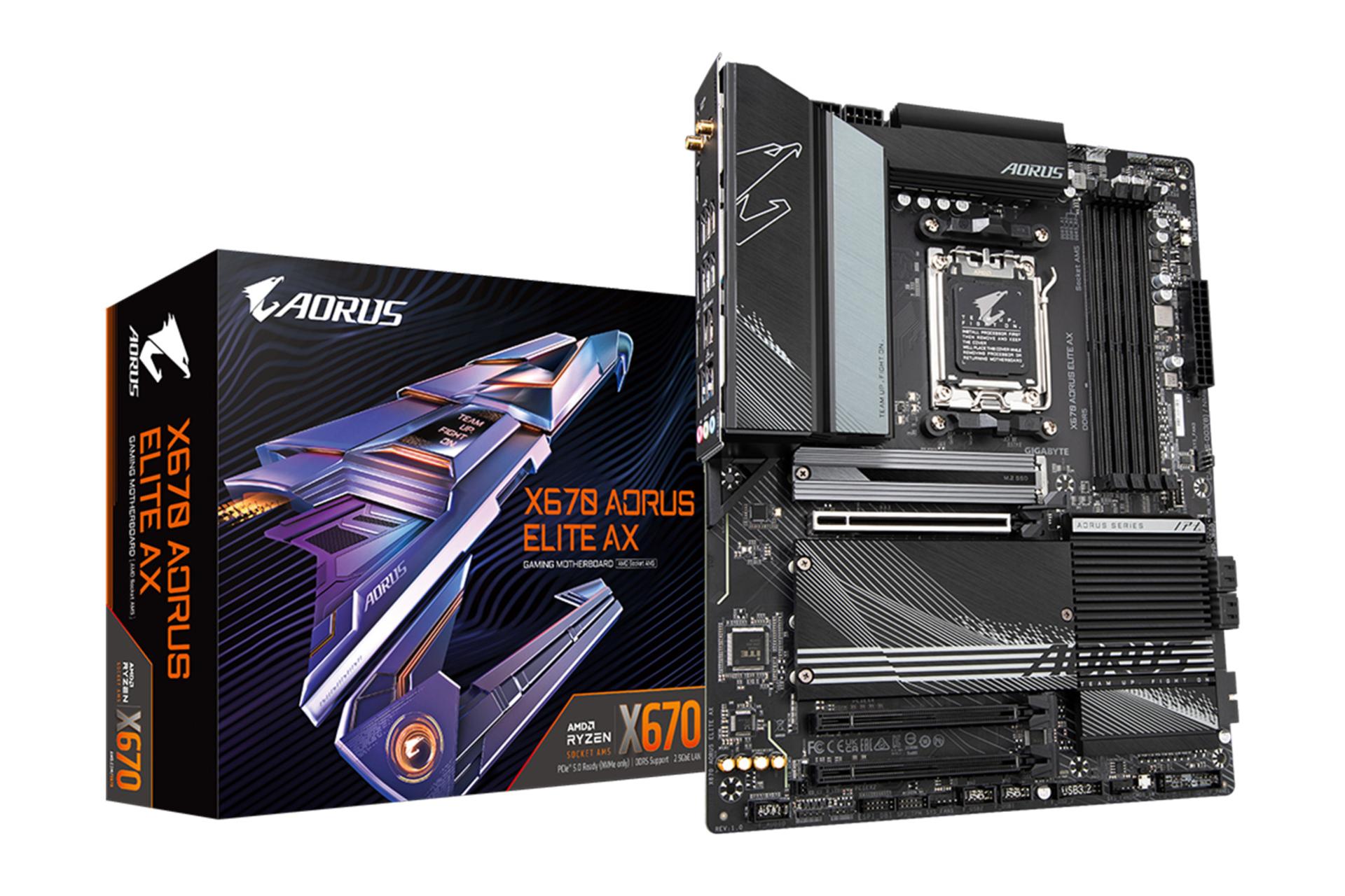 جعبه مادربرد گیگابایت GIGABYTE X670 AORUS ELITE AX (rev. 1.0)