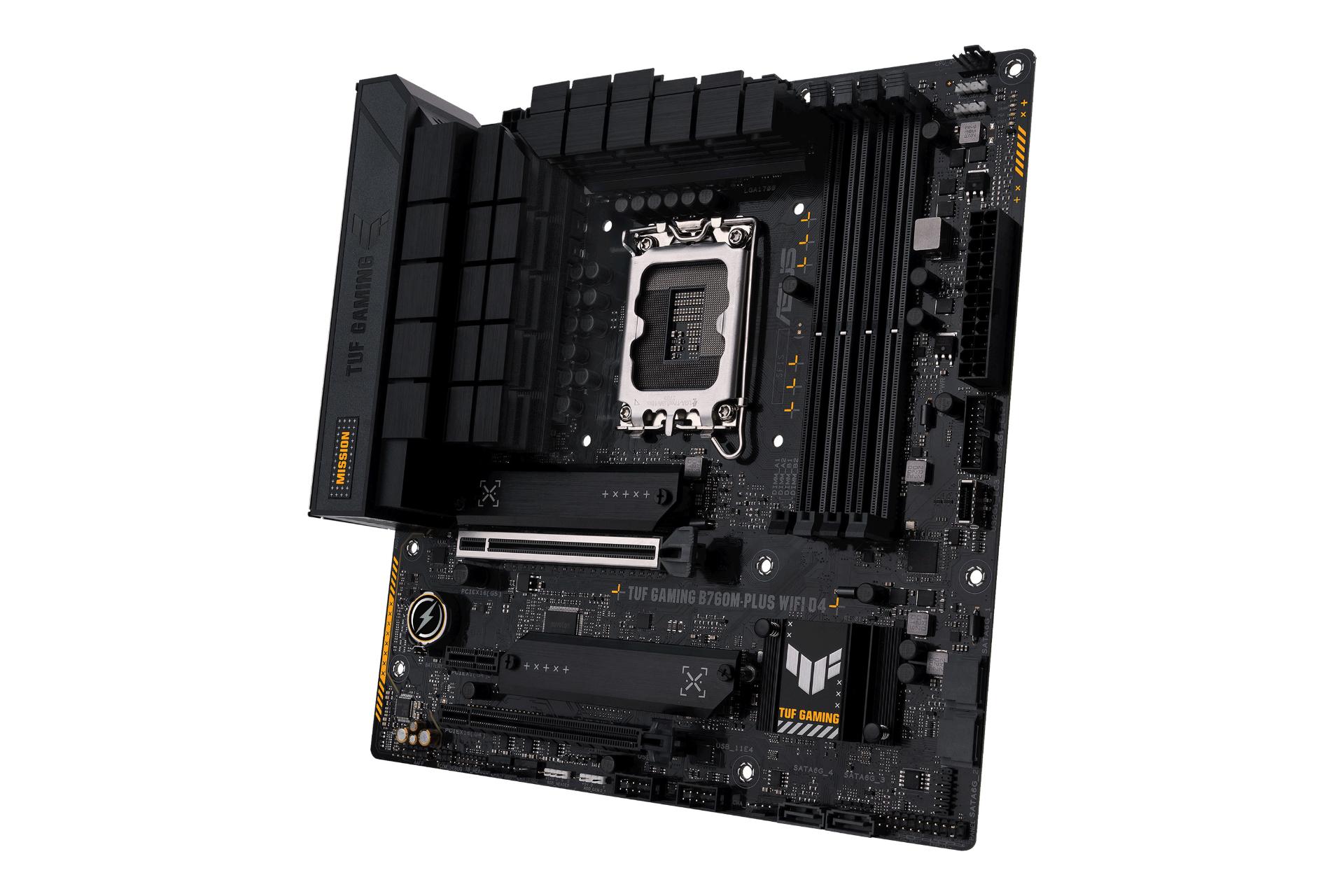نمای کناری مادربرد ایسوس ASUS TUF GAMING B760M-PLUS WIFI D4