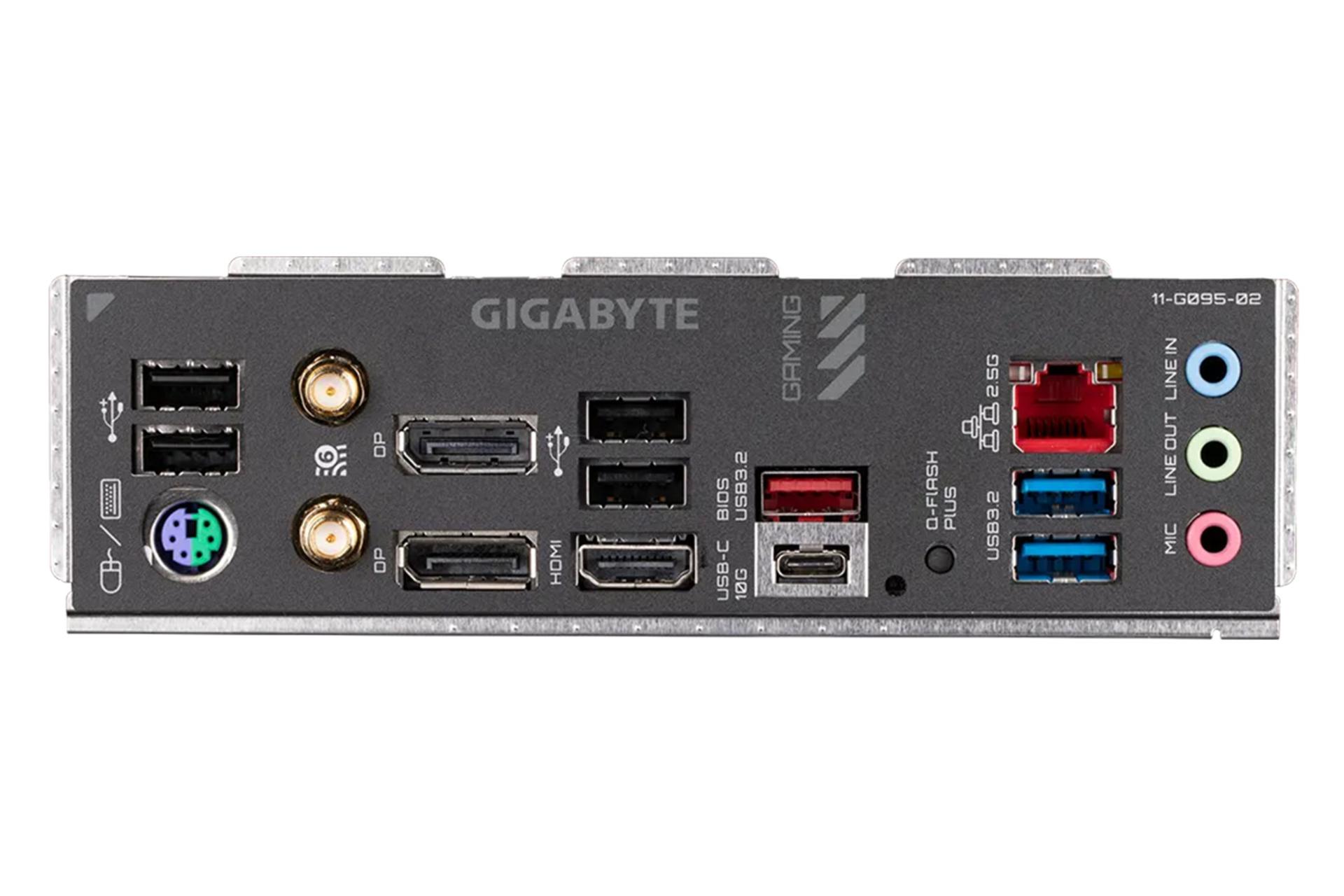 درگاه‌های مادربرد گیگابایت GIGABYTE B650M GAMING X AX (rev. 1.x)