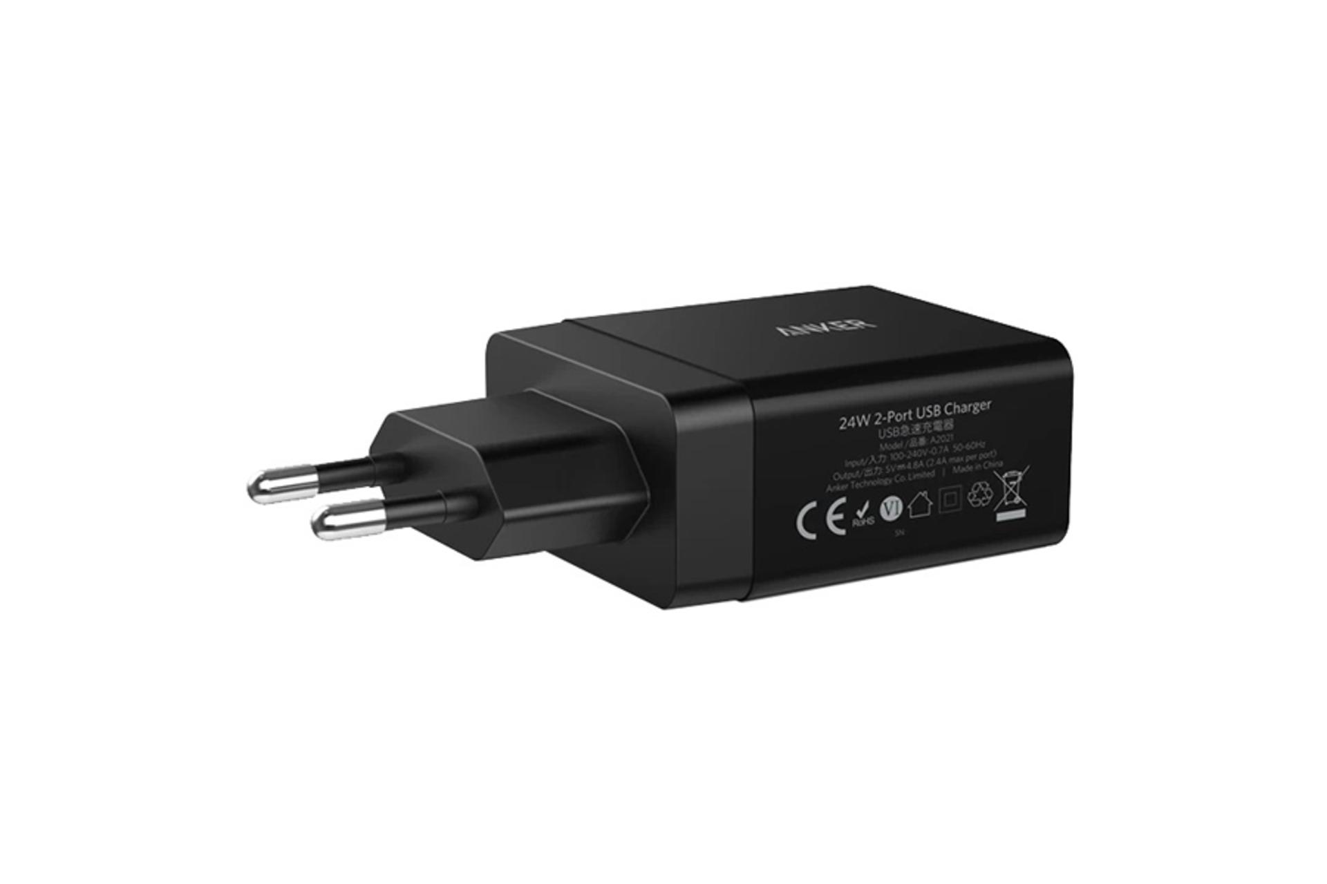 نمای جانبی شارژر انکر PowerPort A2021