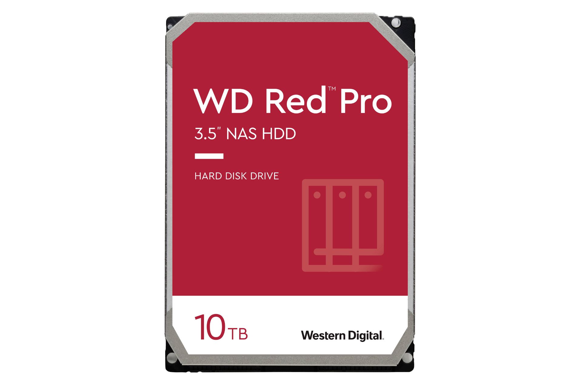 نمای روبرو هارد دیسک وسترن دیجیتال Red Pro WD102KFBX ظرفیت 10 ترابایت